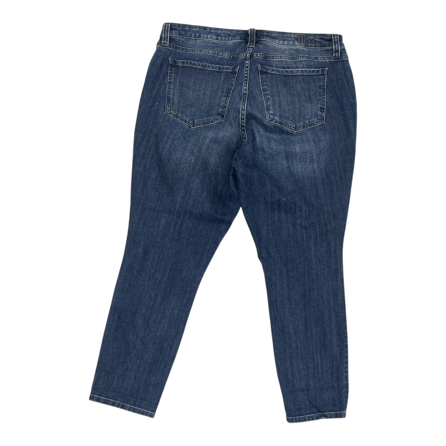 Jeans Straight By Kut In Blue Denim, Size:14