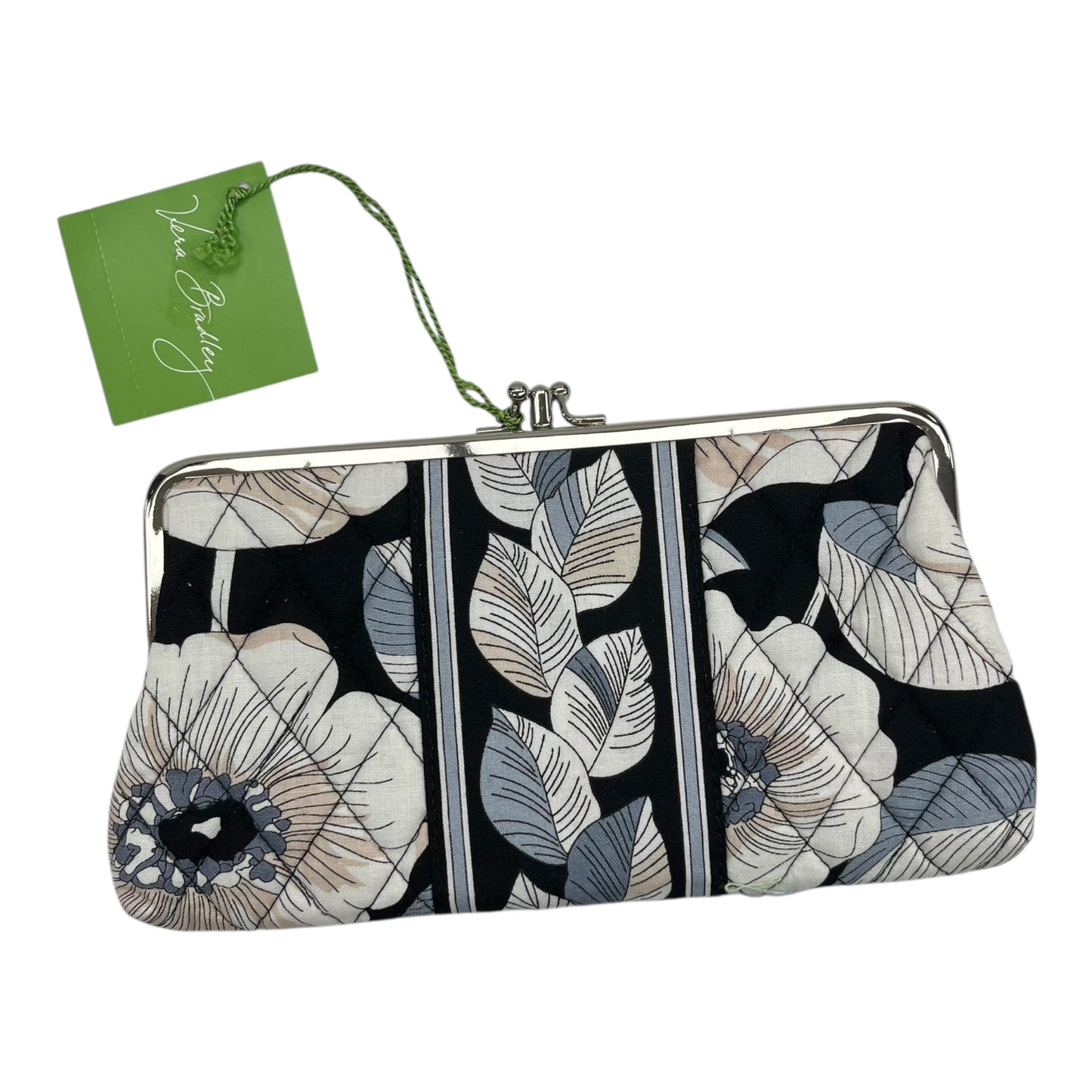 Wallet By Vera Bradley In Black & Blue, Size:Large