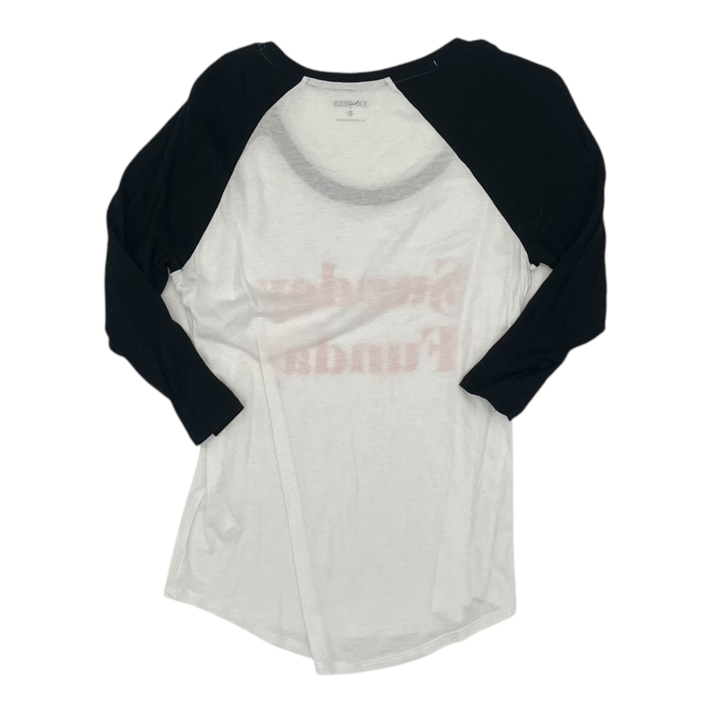 Top 3/4 Sleeve By Express In Black & White, Size:Xs