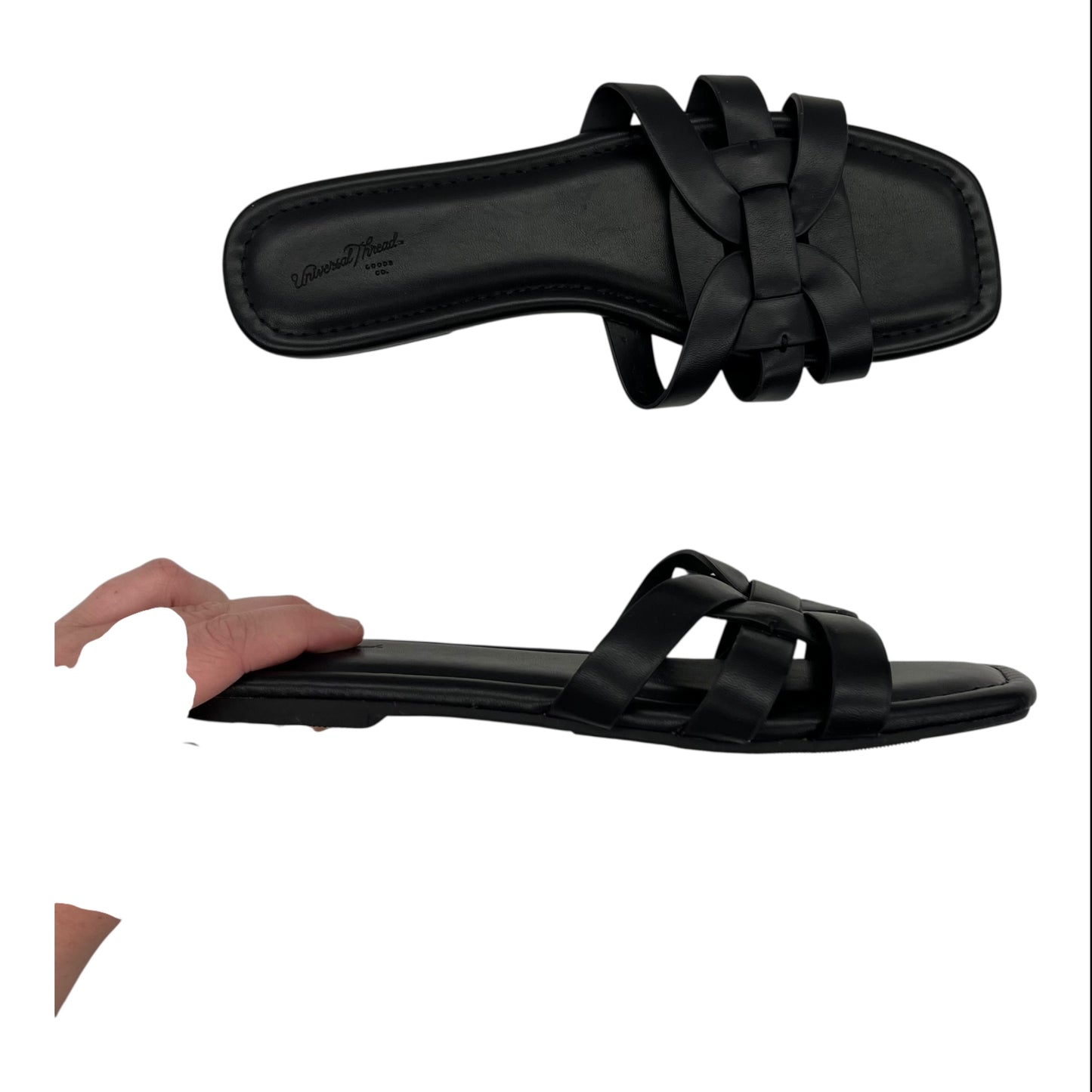 Sandals Flats By Universal Thread In Black, Size:9