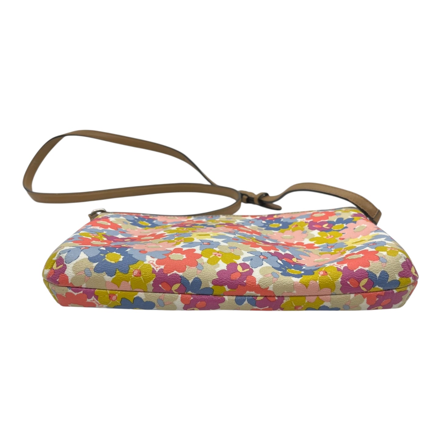 Crossbody Designer By Coach In Floral Print, Size:Medium