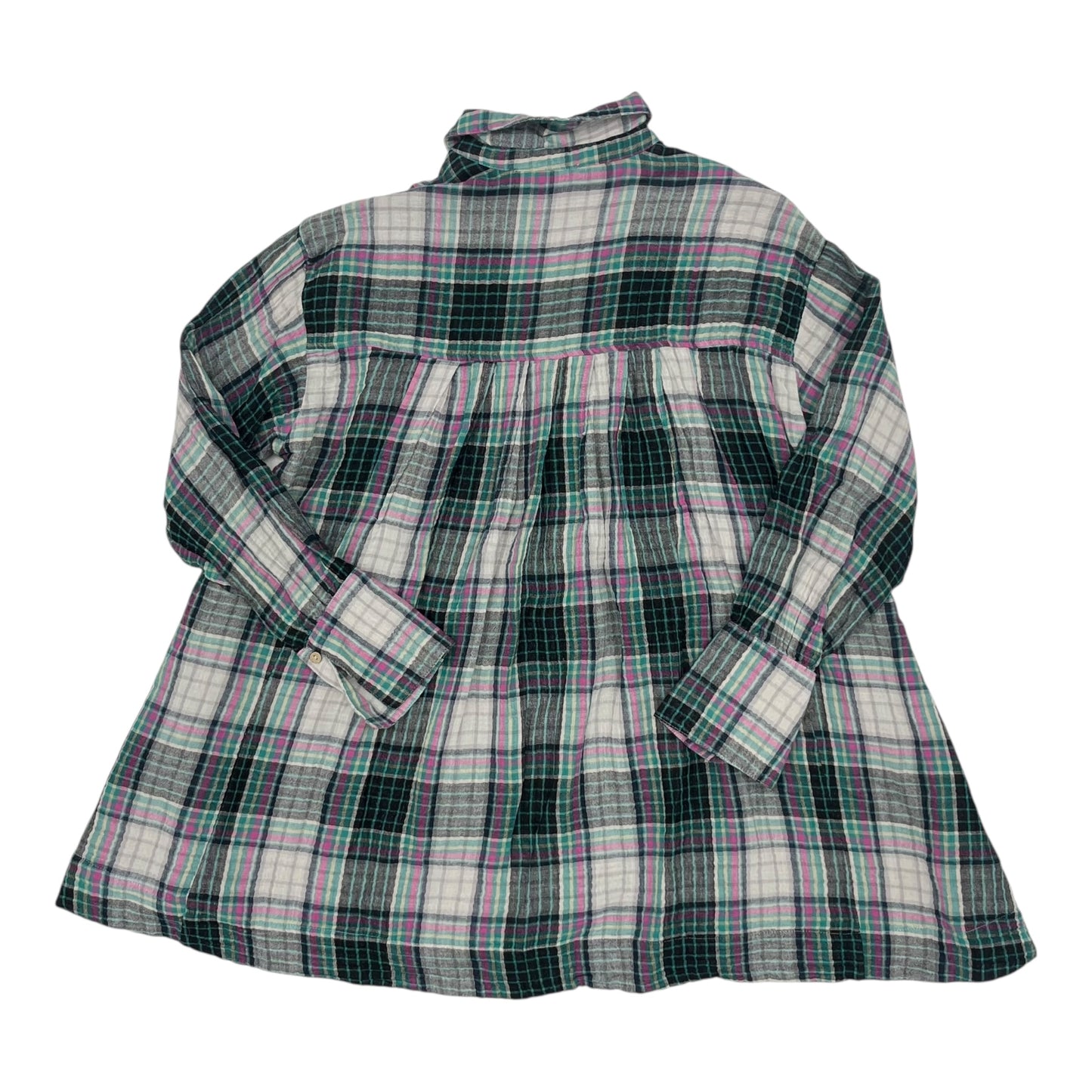 Blouse Ls By Free People In Green & Pink, Size:Xs