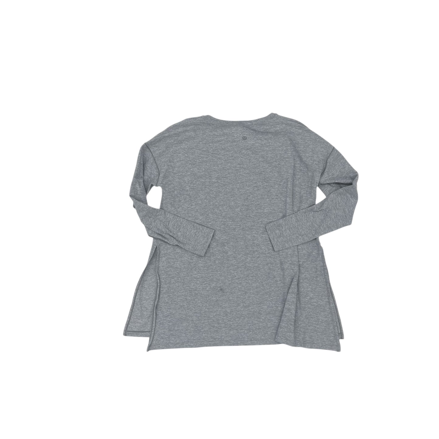 Athletic Top Ls Collar By Lululemon In Grey, Size:S