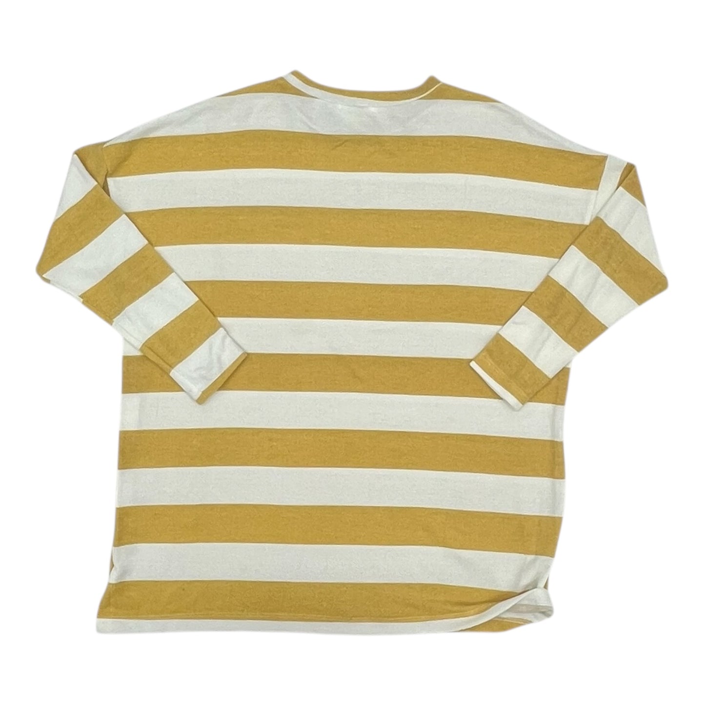 Top Ls By Clothes Mentor In White & Yellow, Size:Xl