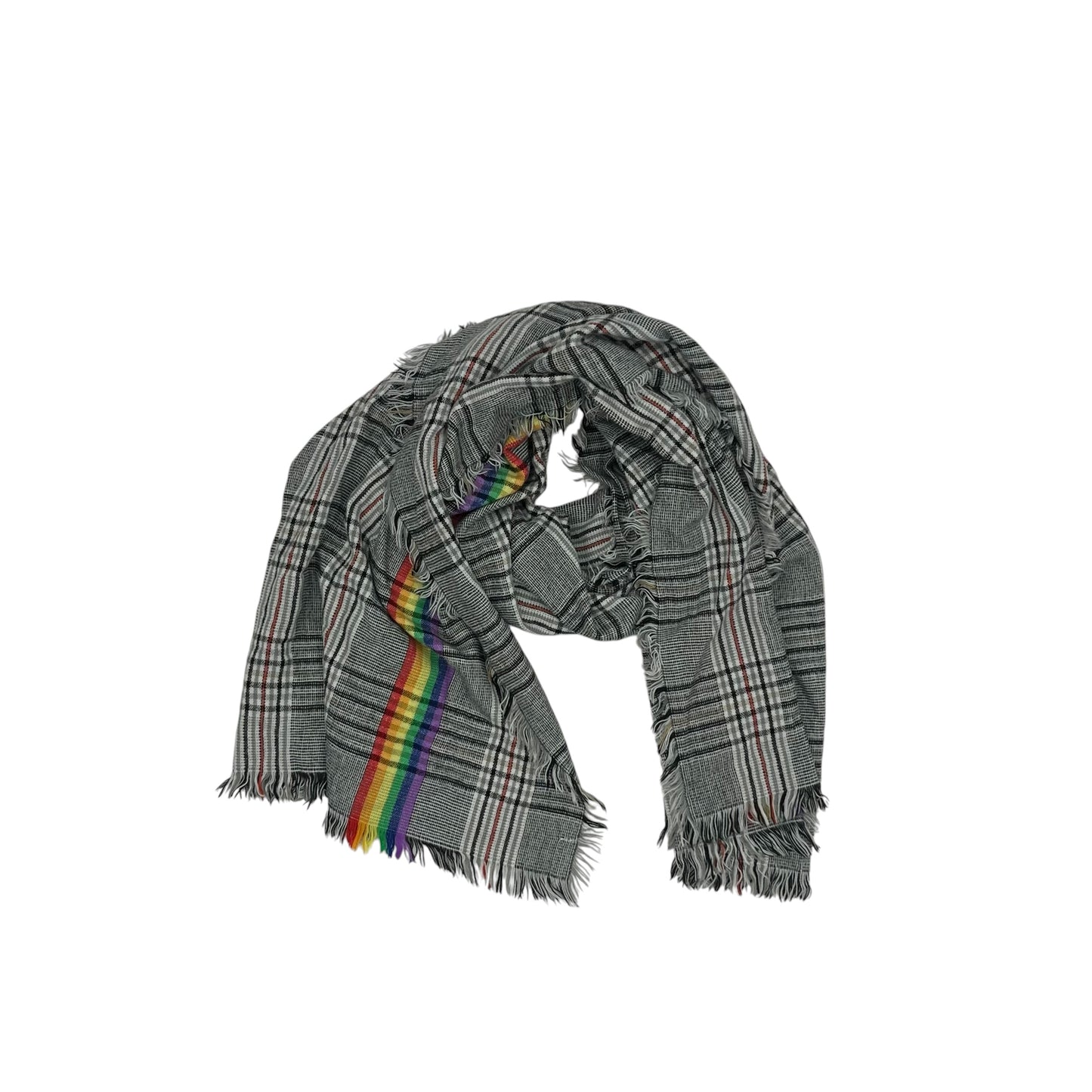 Scarf Winter By Clothes Mentor In Plaid Pattern