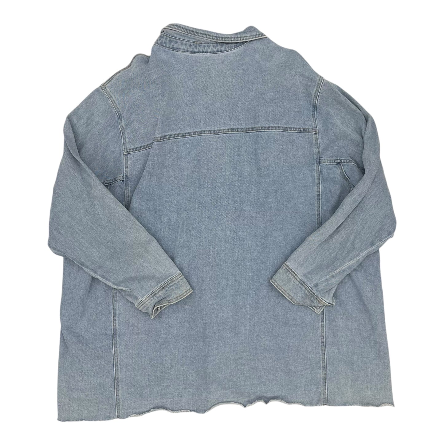 Jacket Denim By Terra & Sky In Blue Denim, Size:3X