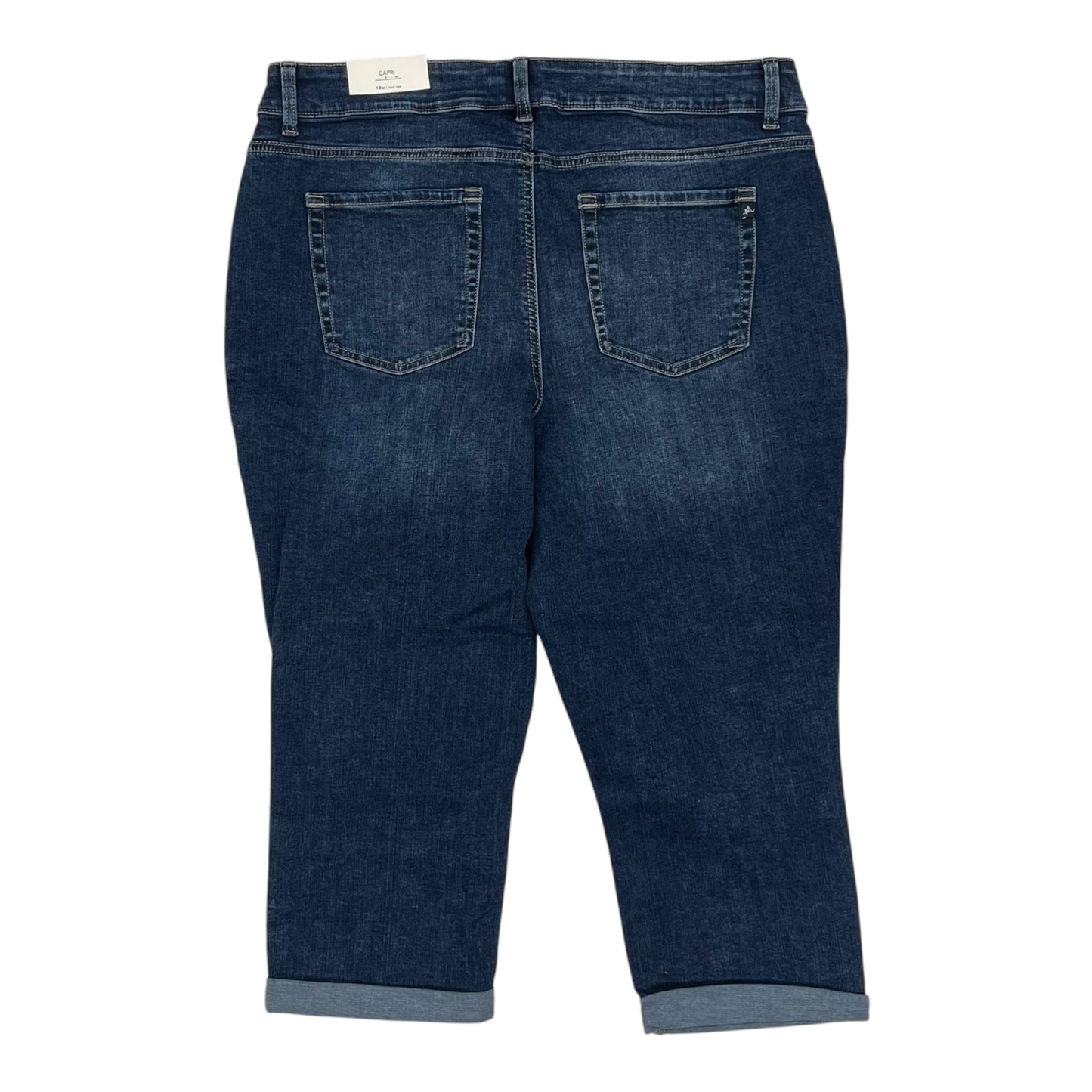 Jeans Cropped By Maurices In Blue Denim, Size:18