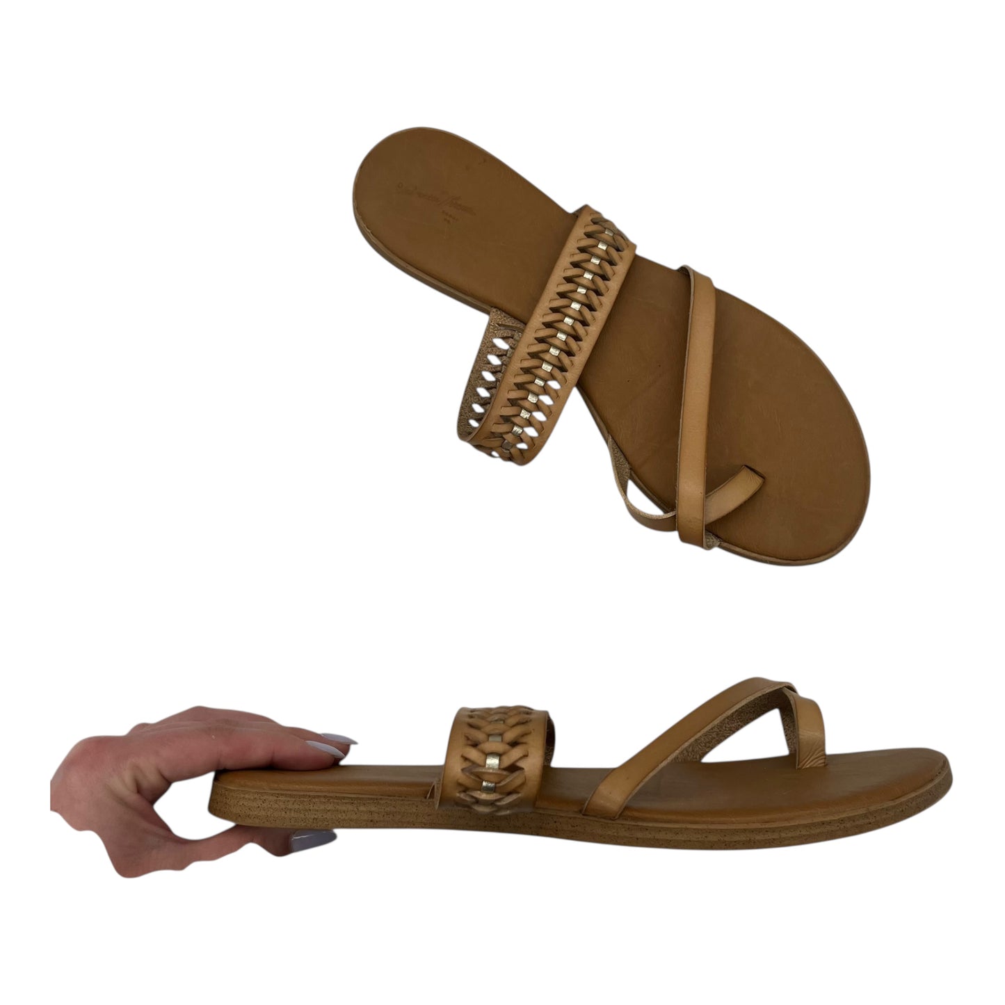Sandals Flats By Universal Thread In Brown, Size:10