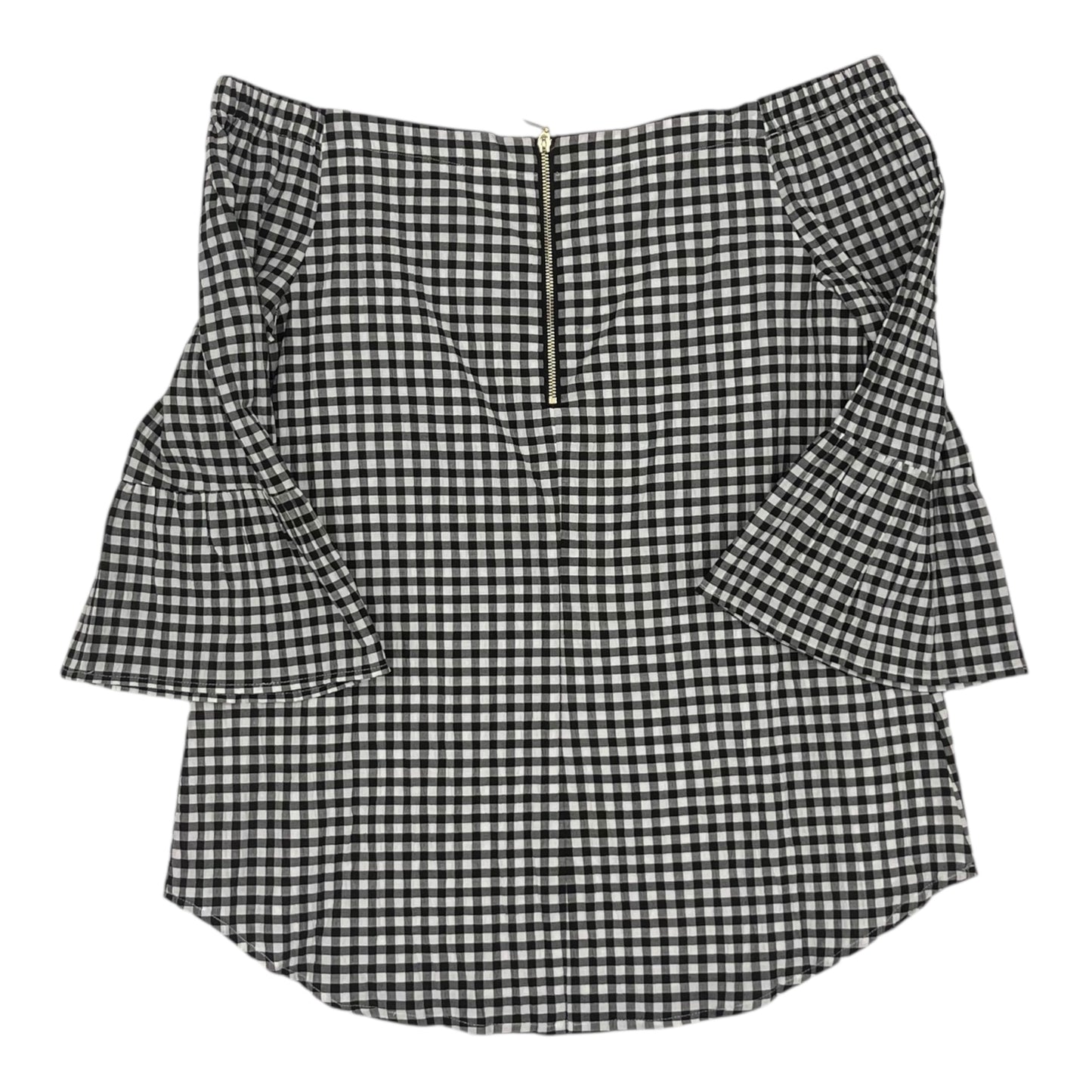 Top 3/4 Sleeve By White House Black Market In Black & White, Size:S