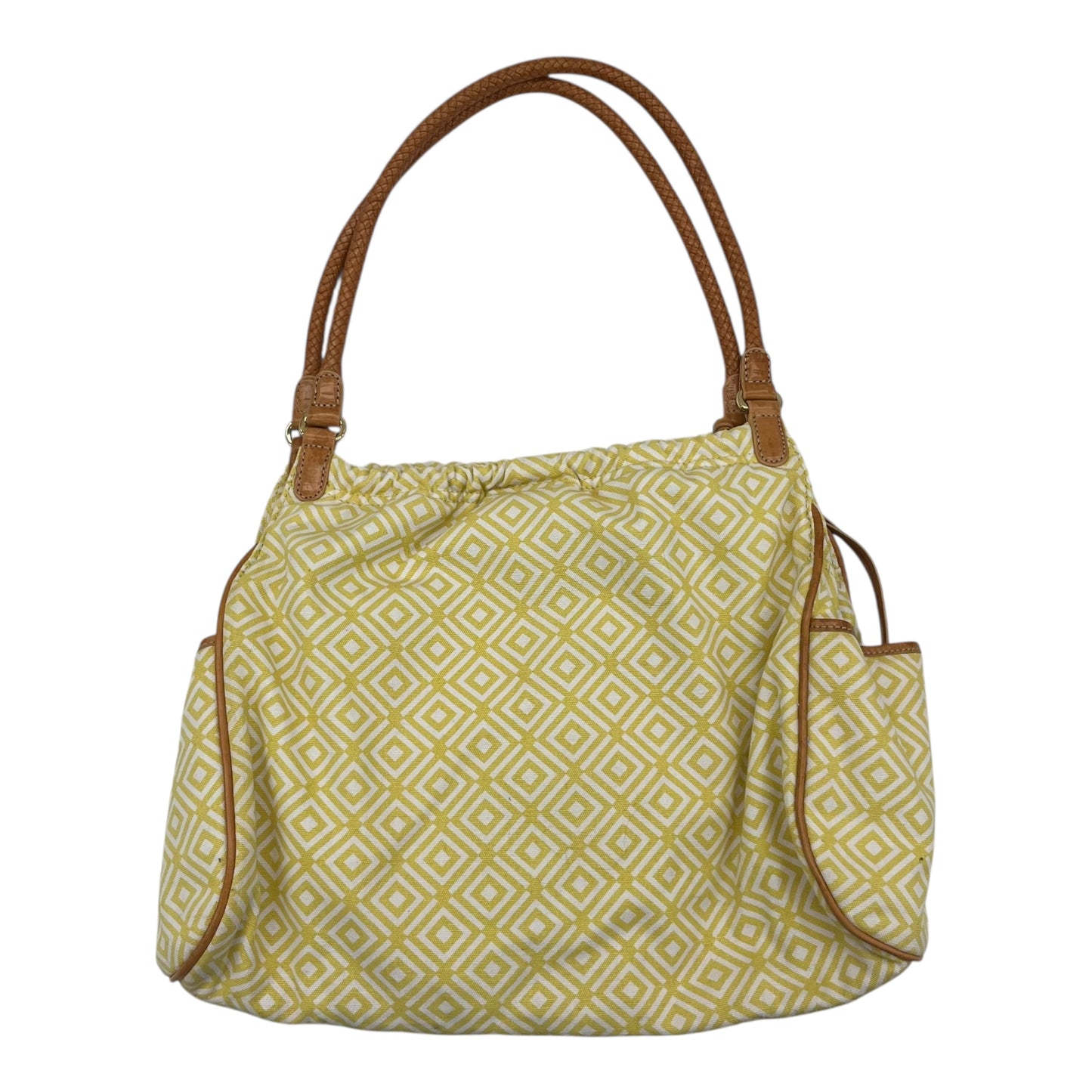 Handbag By Brighton In White & Yellow, Size:Large