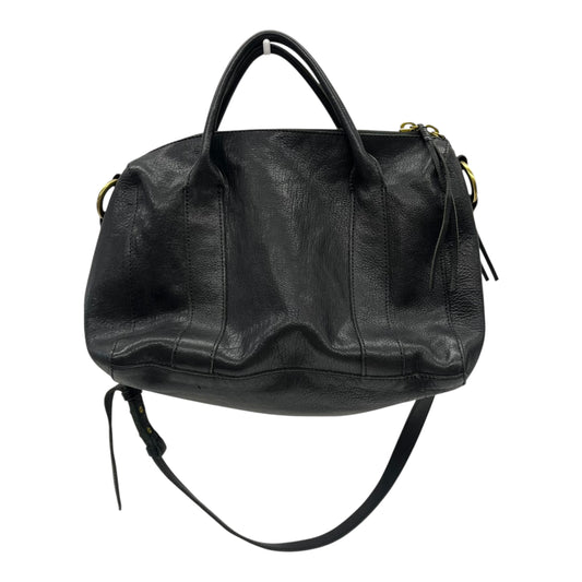 Handbag Leather By Clothes Mentor In Grey, Size:Medium