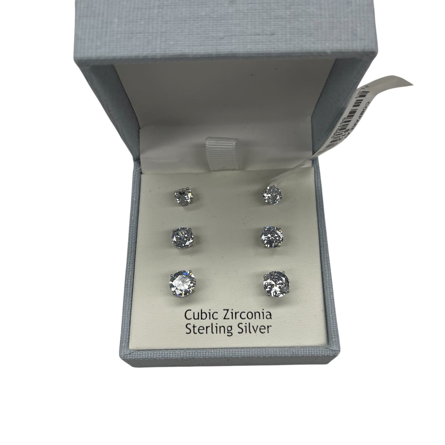 Earrings Stud By Clothes Mentor In Silver, Size:03 Piece Set