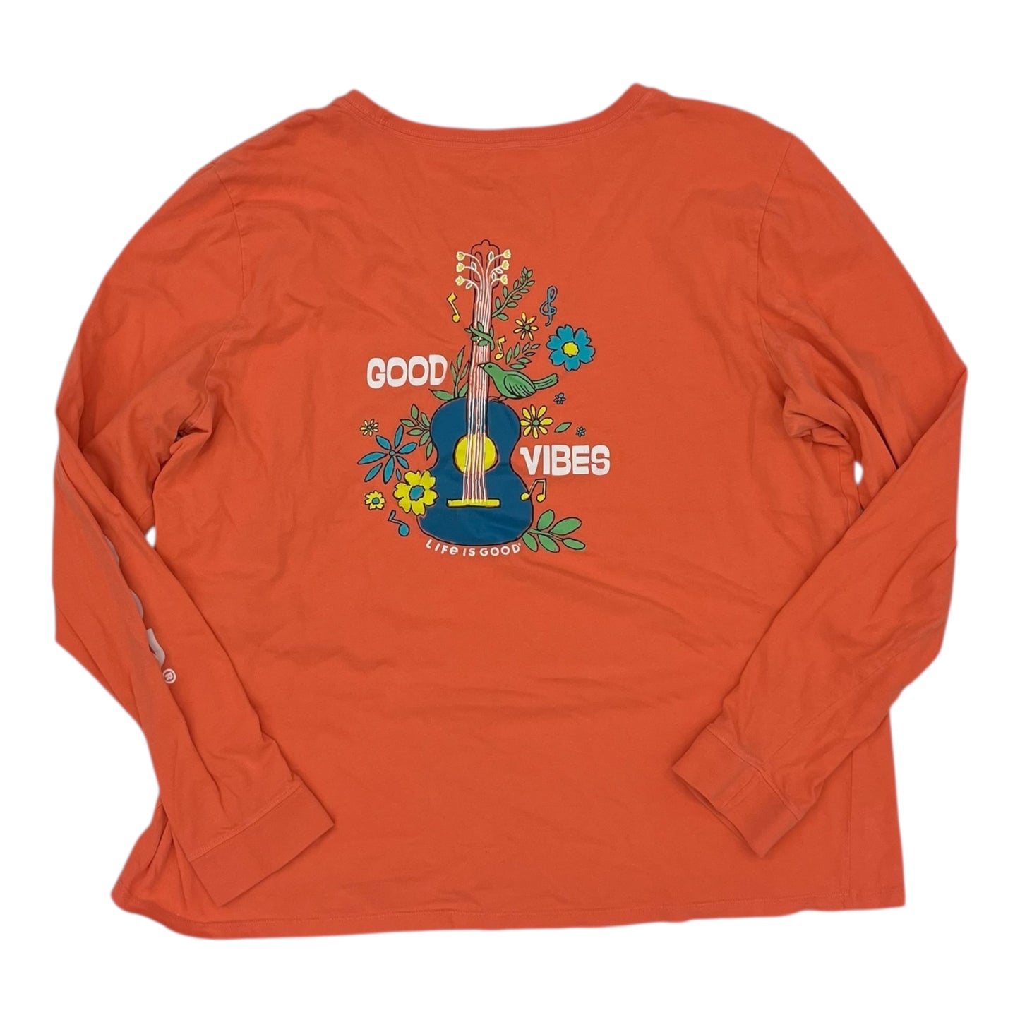Top Ls Basic By Life Is Good In Orange, Size:Xxl