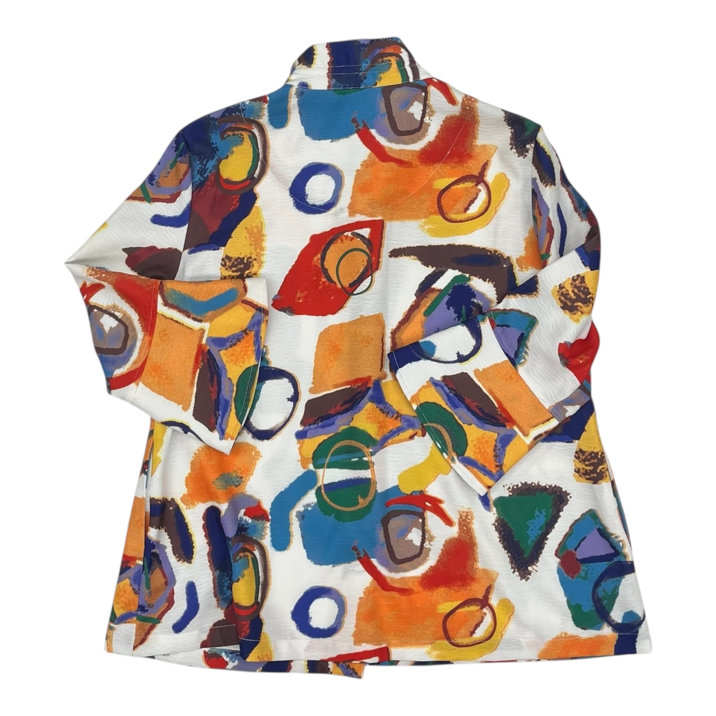 Blouse 3/4 Sleeve By Ali Miles In Cream, Size:M