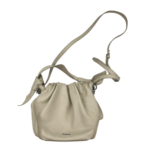 Crossbody Leather By Oryany In Cream, Size:Medium