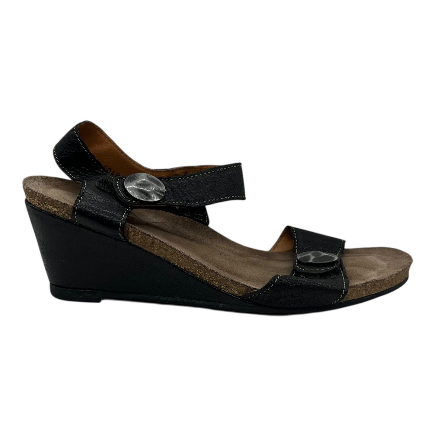 Sandals Heels Wedge By Taos In Black, Size:7.5