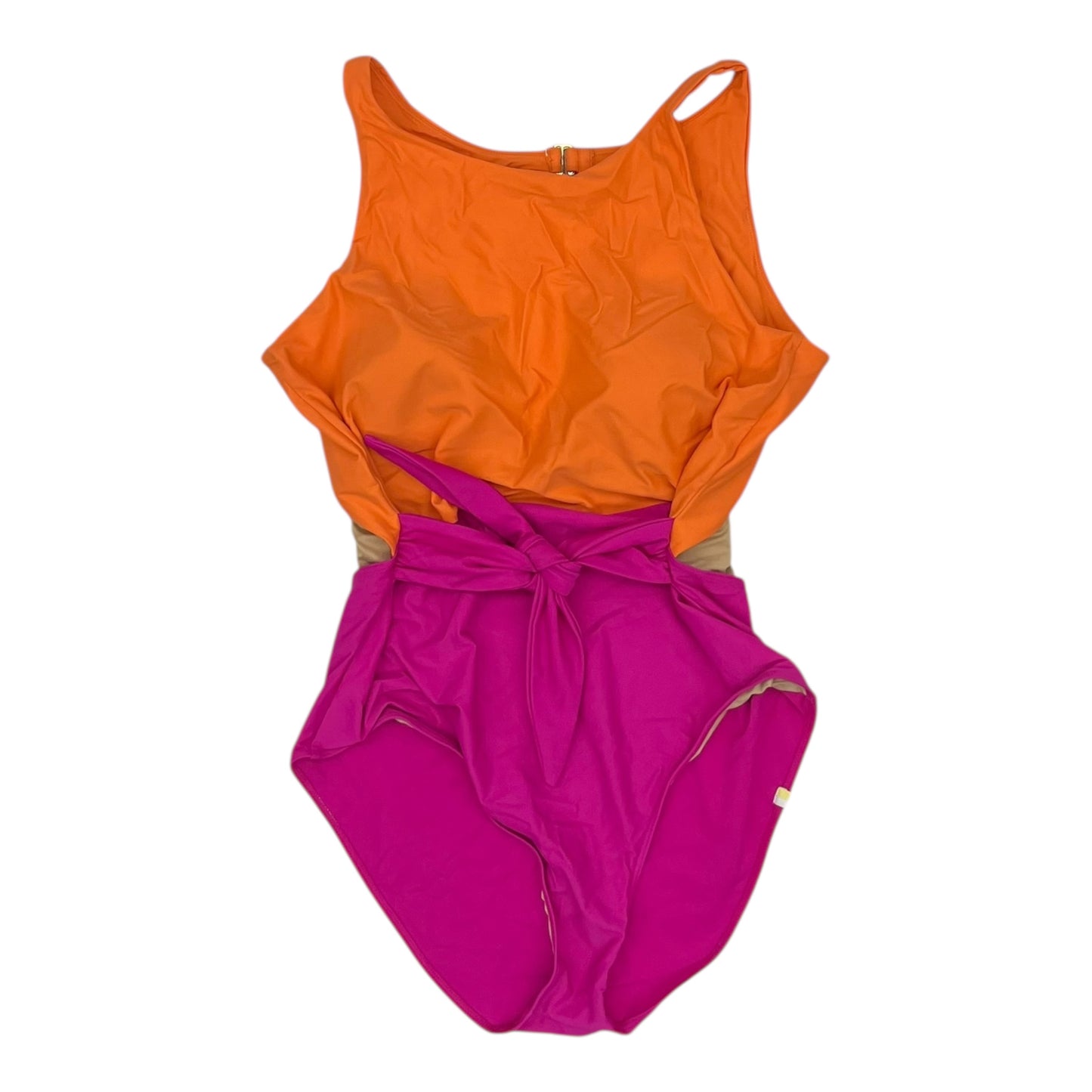 Swimsuit By Clothes Mentor In Orange & Pink, Size:14