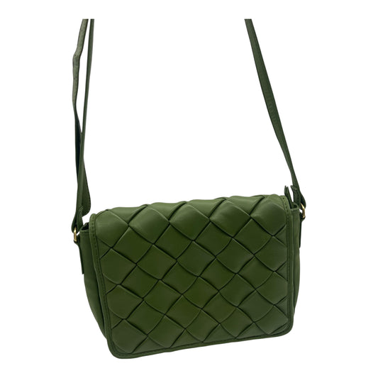 Crossbody Leather By Cmc In Green, Size:Large
