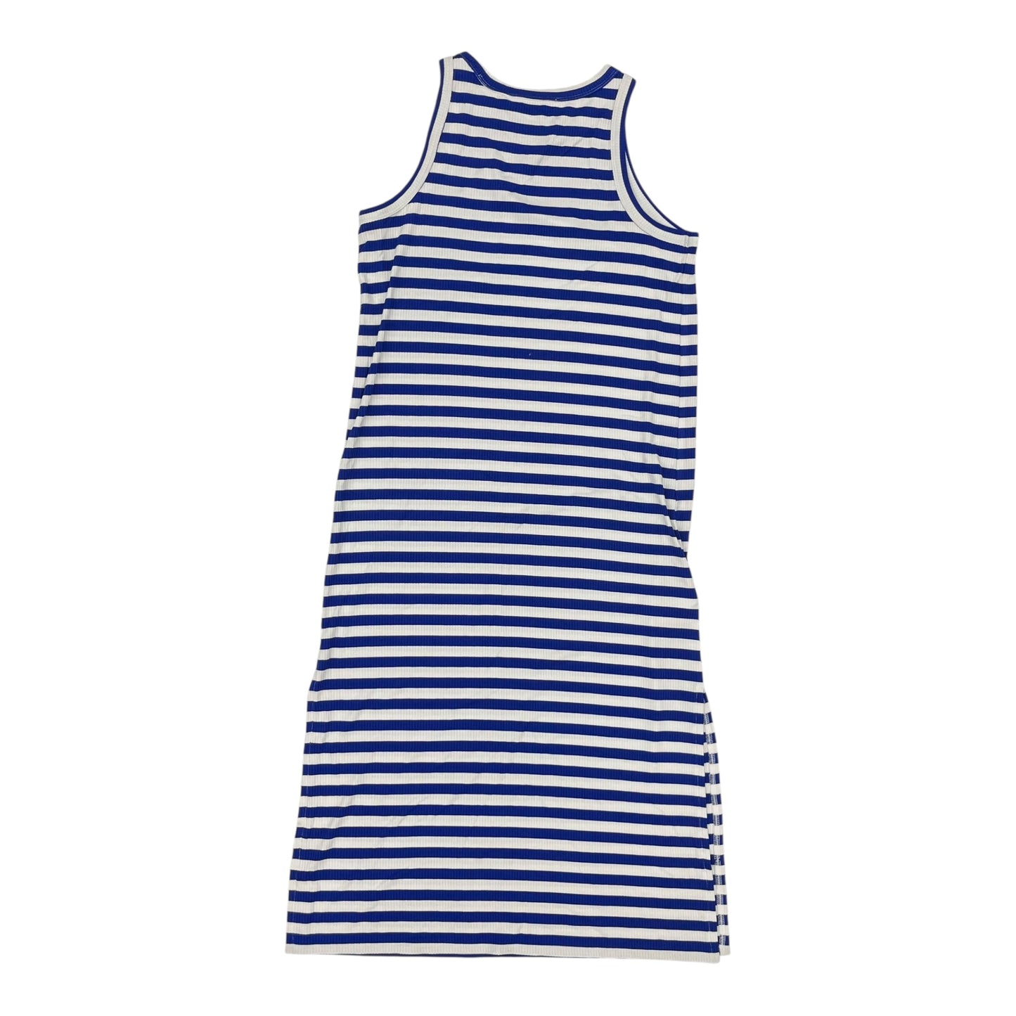 Dress Casual Midi By Loft In Blue & White, Size:S