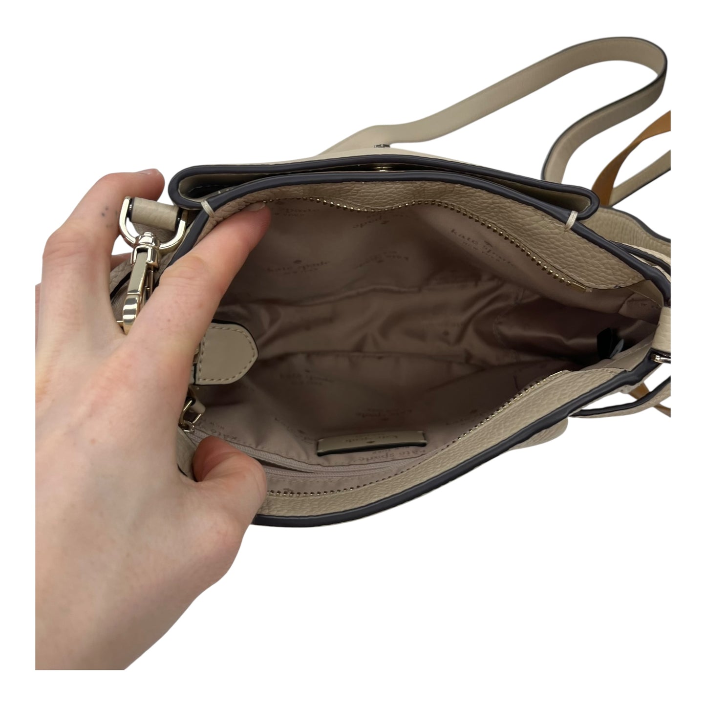 Crossbody Designer By Kate Spade In Cream, Size:Medium
