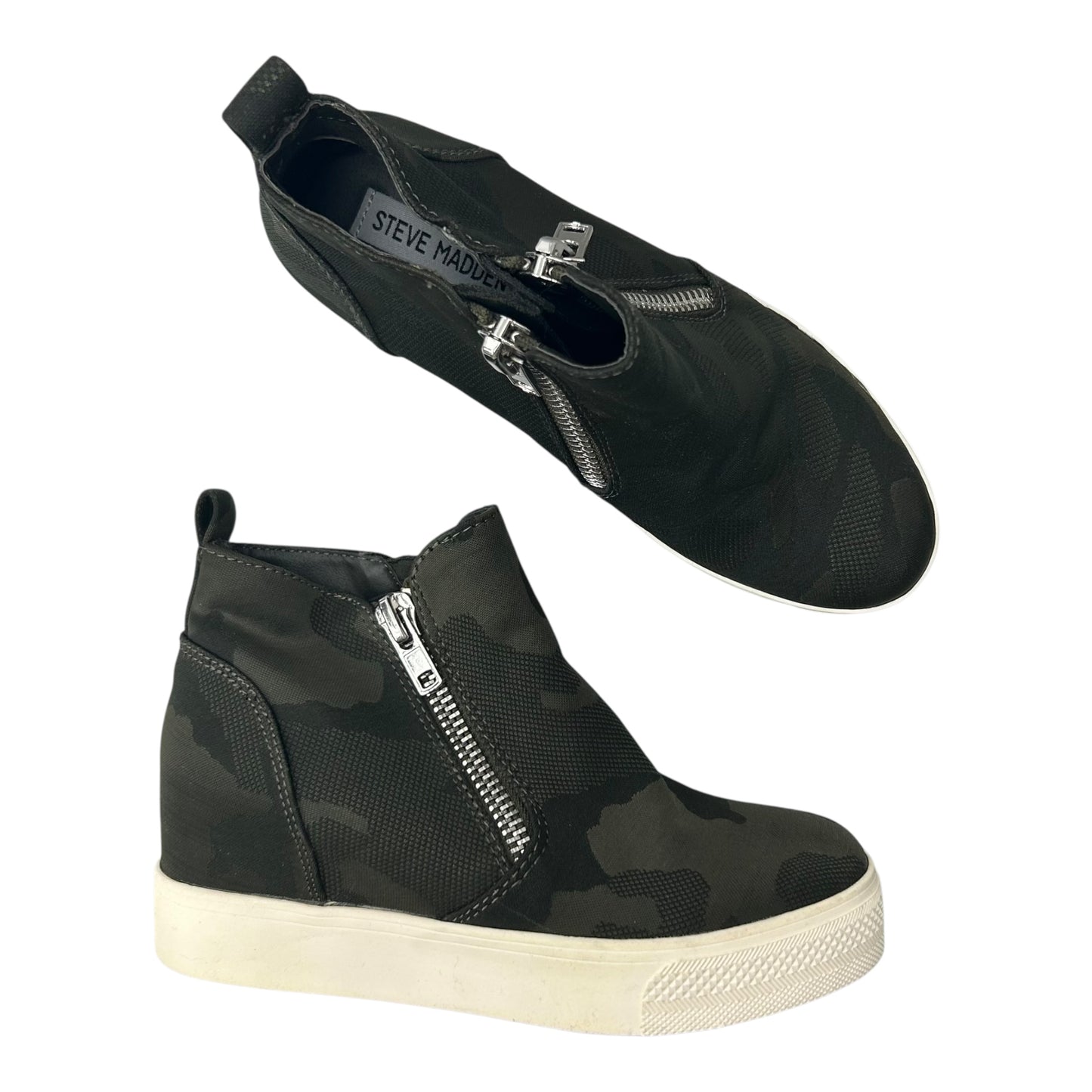 Shoes Sneakers Platform By Steve Madden In Camouflage Print, Size:6