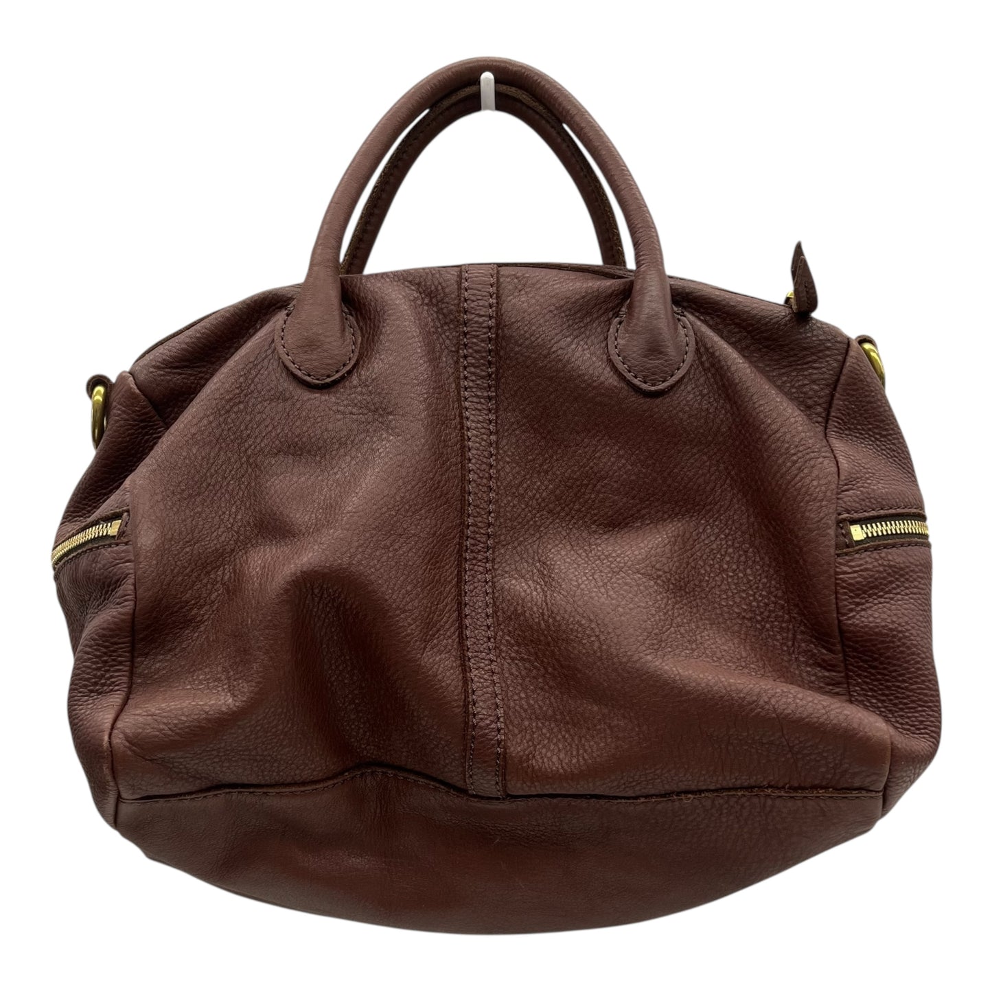 Handbag Leather By Fossil In Brown, Size:Medium