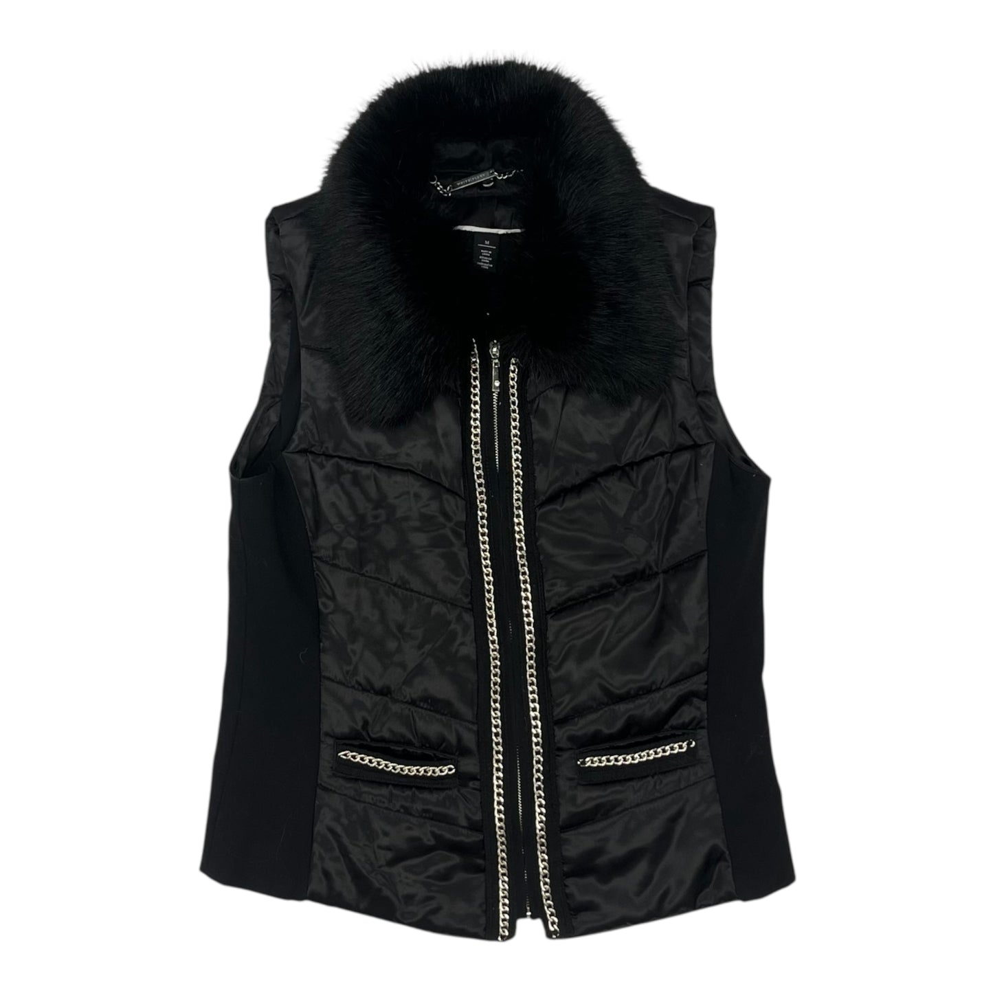 Vest Puffer & Quilted By White House Black Market In Black, Size:M