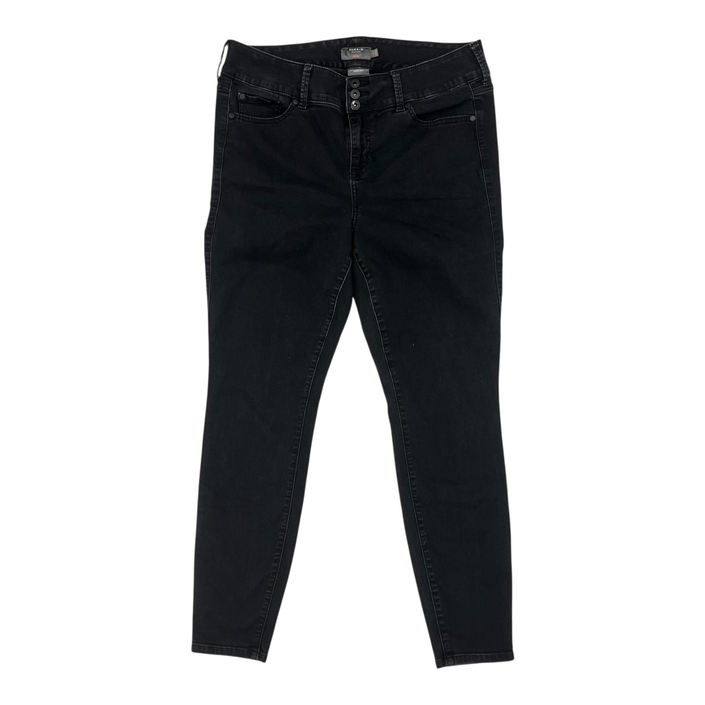 Jeans Jeggings By Torrid In Black Denim, Size:18