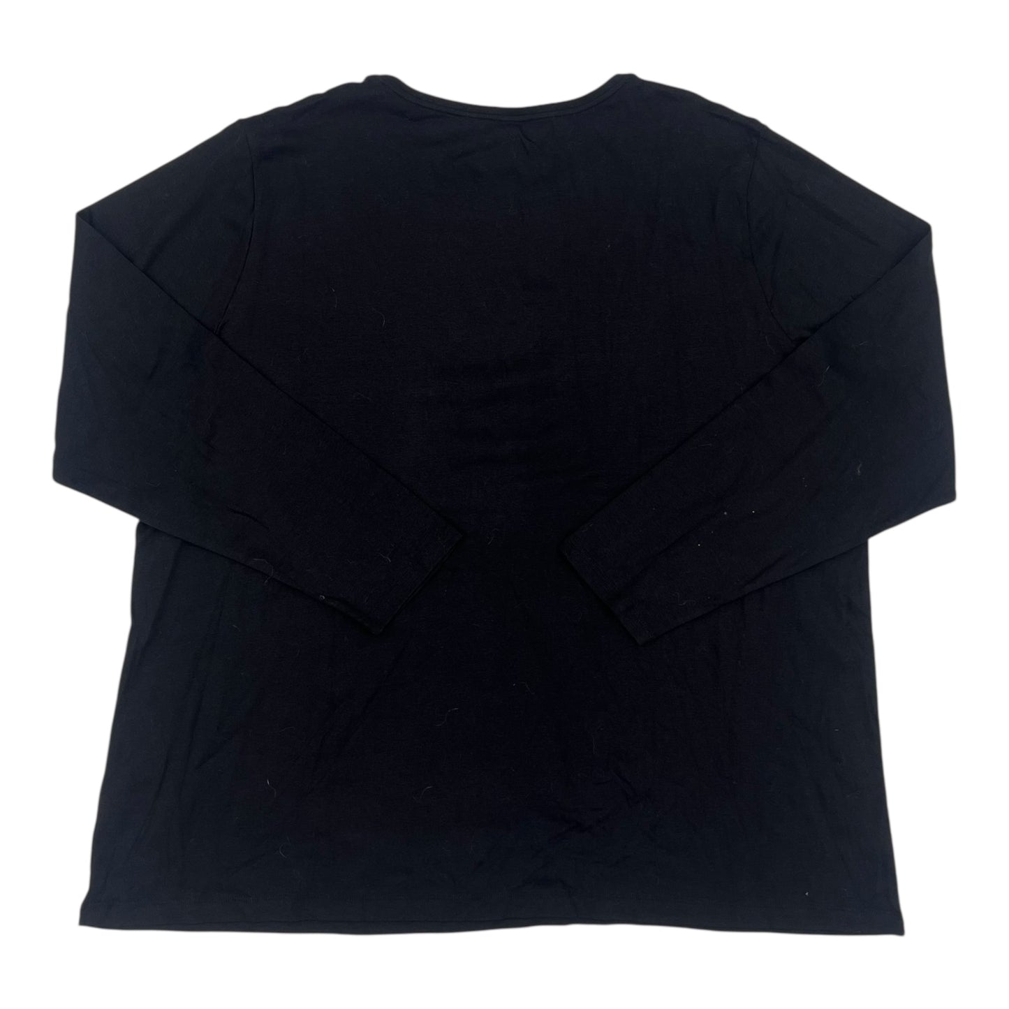 Top Ls Basic By Croft And Barrow In Black, Size:3X