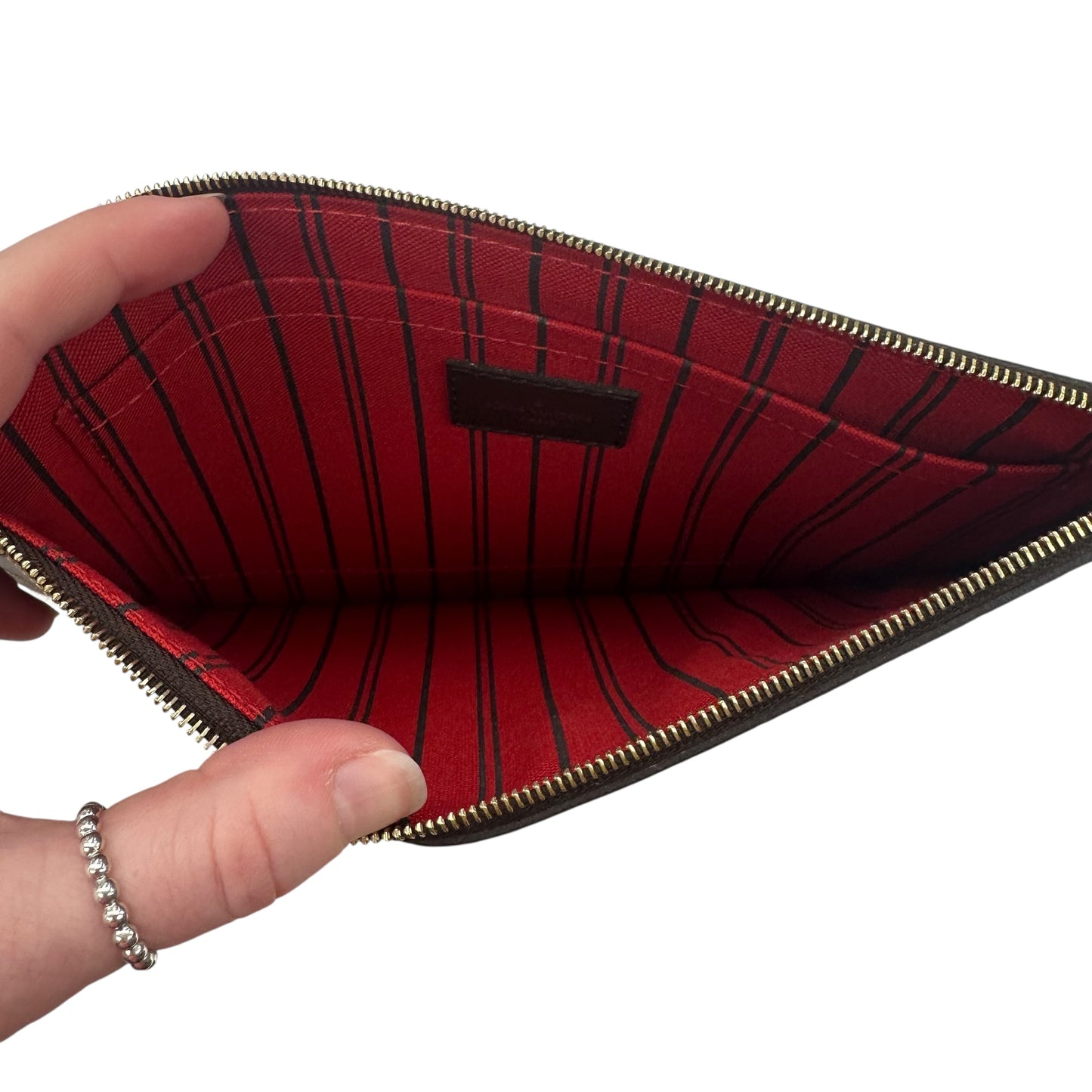 Wristlet Luxury Designer By Louis Vuitton In Brown, Size:Medium