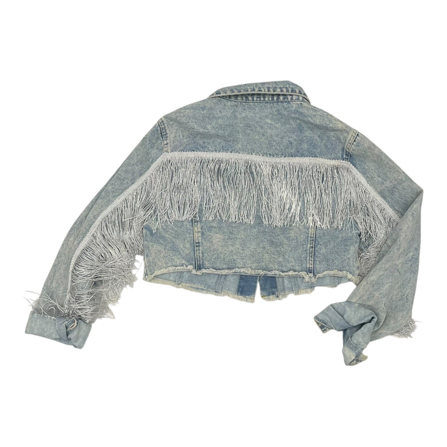 Jacket Denim By Clothes Mentor In Blue Denim, Size:L