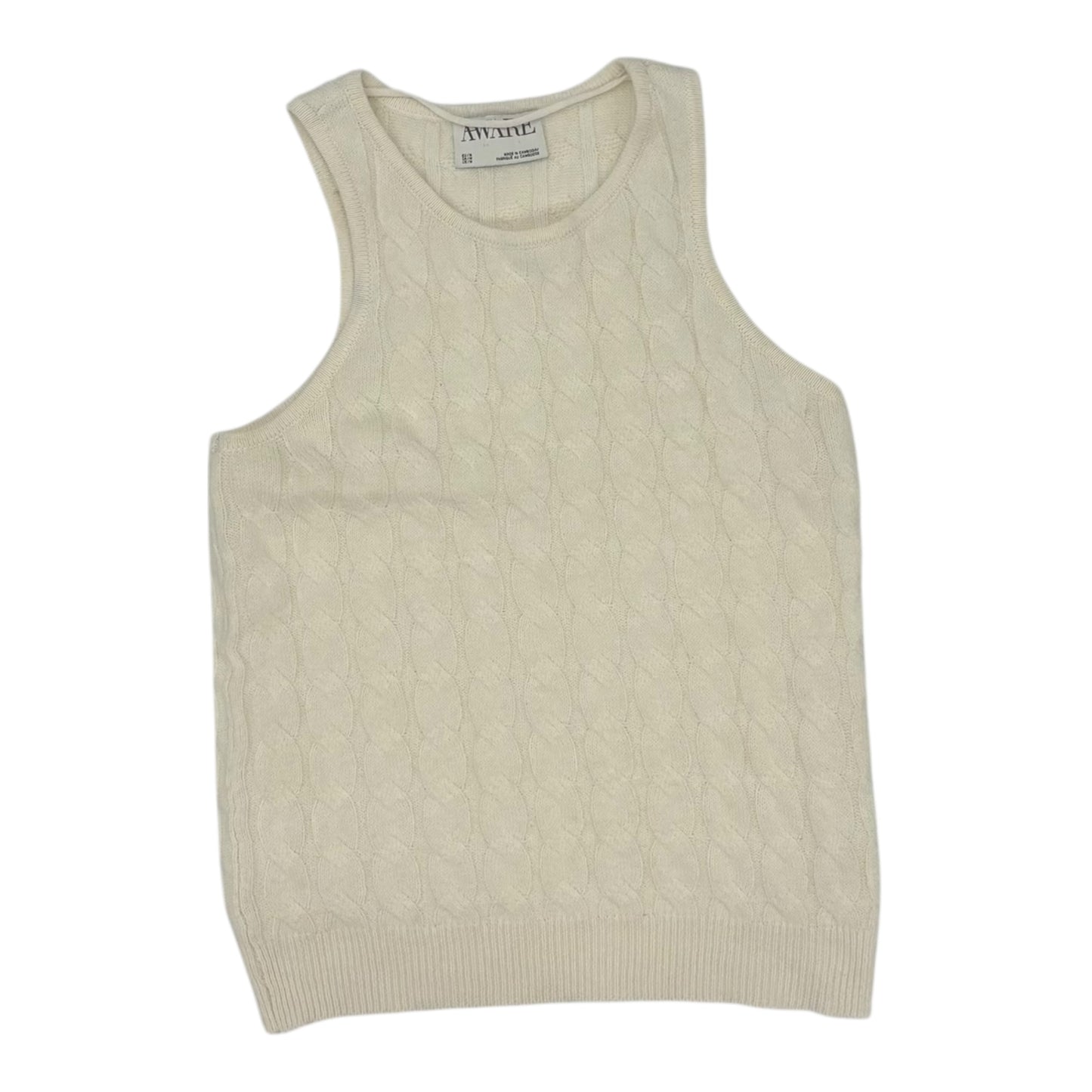 Vest Sweater By Clothes Mentor In Cream, Size:M