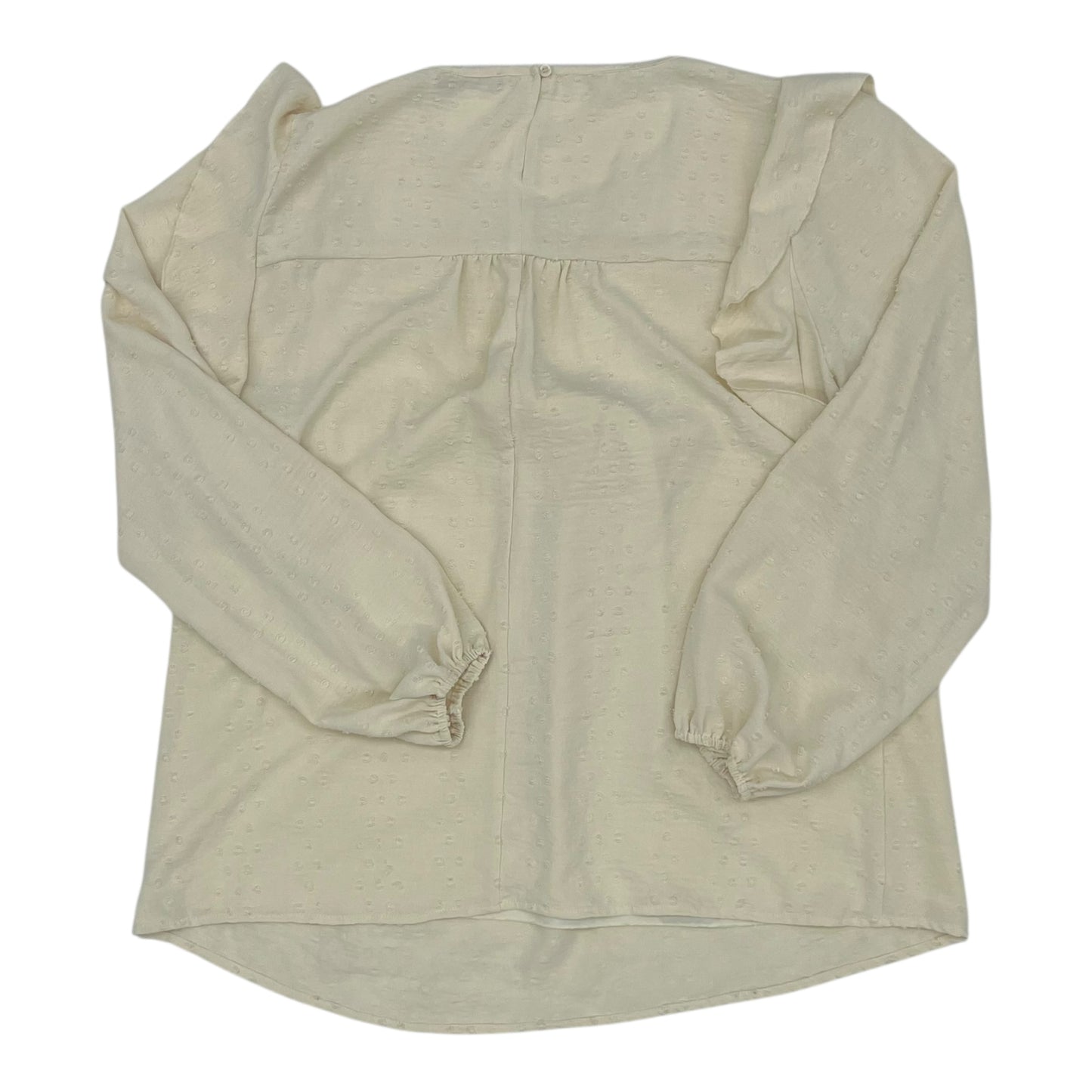 Blouse Ls By Cme In Cream, Size:Xl