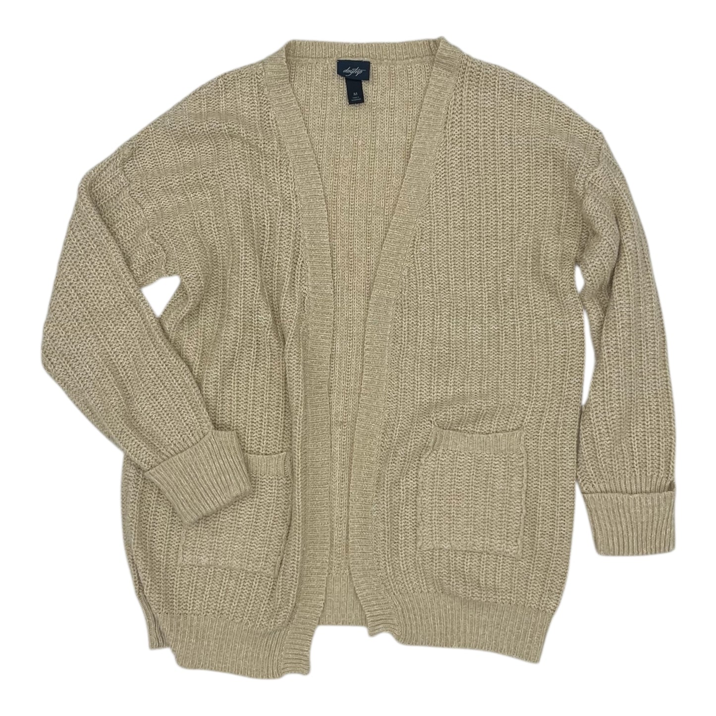 Sweater Cardigan By Daytrip In Tan, Size:M