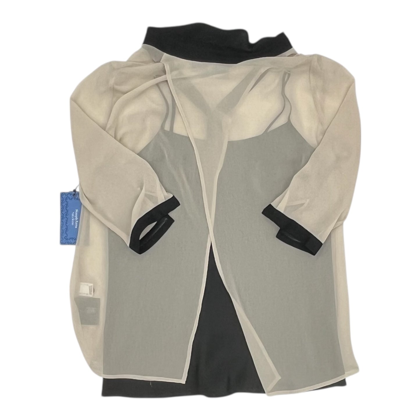 Blouse 3/4 Sleeve By Simply Vera In Black & Tan, Size:S