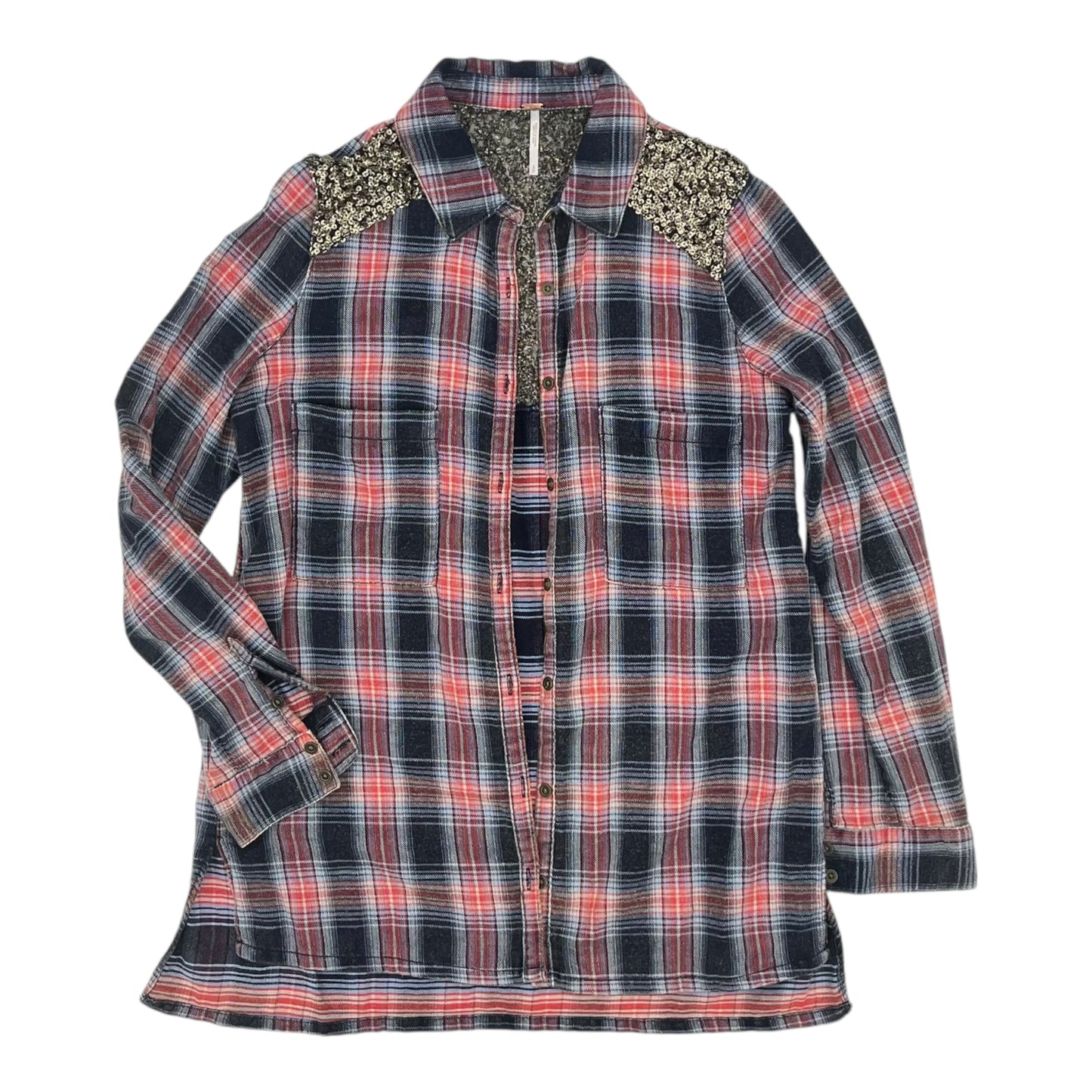 Top Ls By Free People In Blue & Red, Size:S