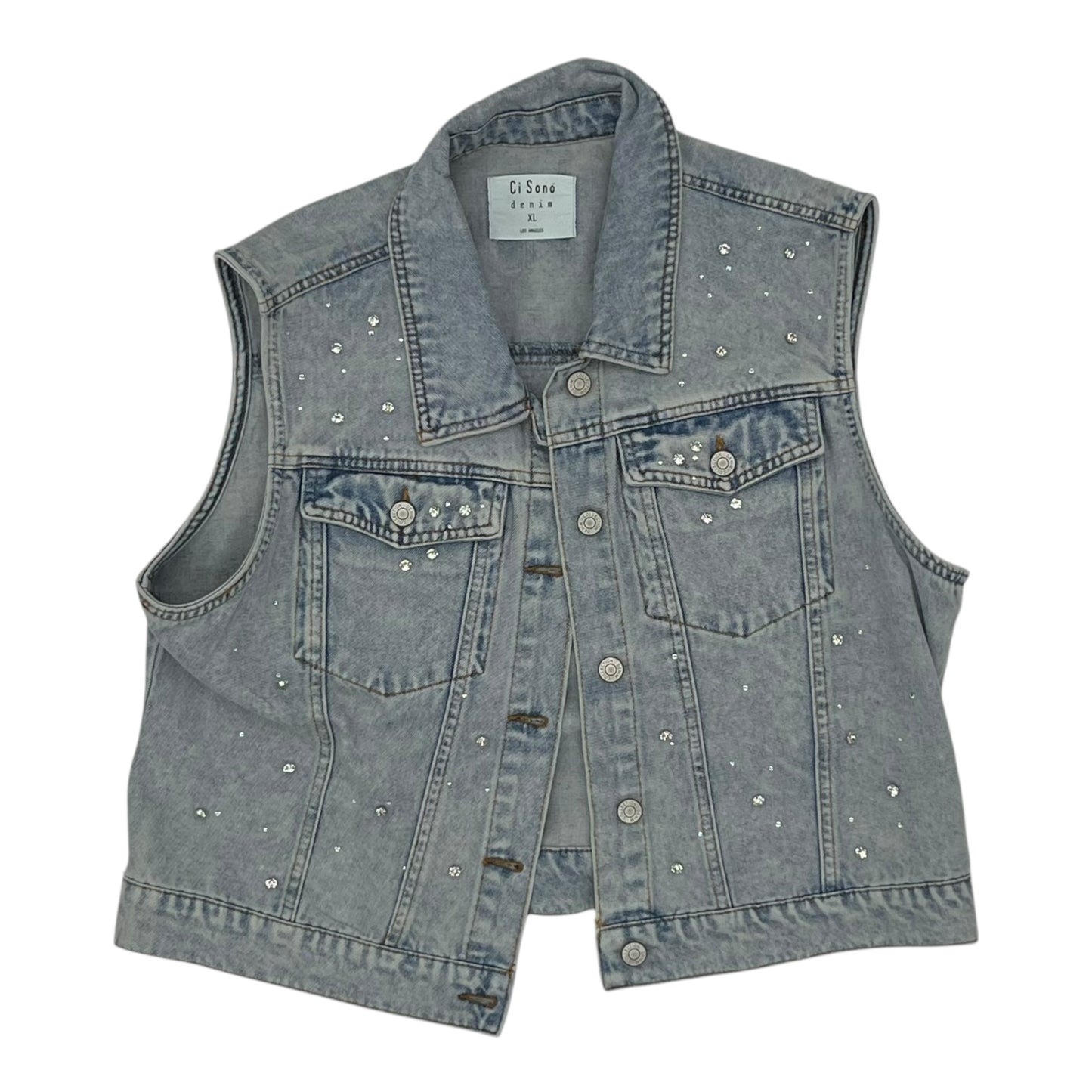 Vest Other By Ci Sono In Blue Denim, Size:Xl