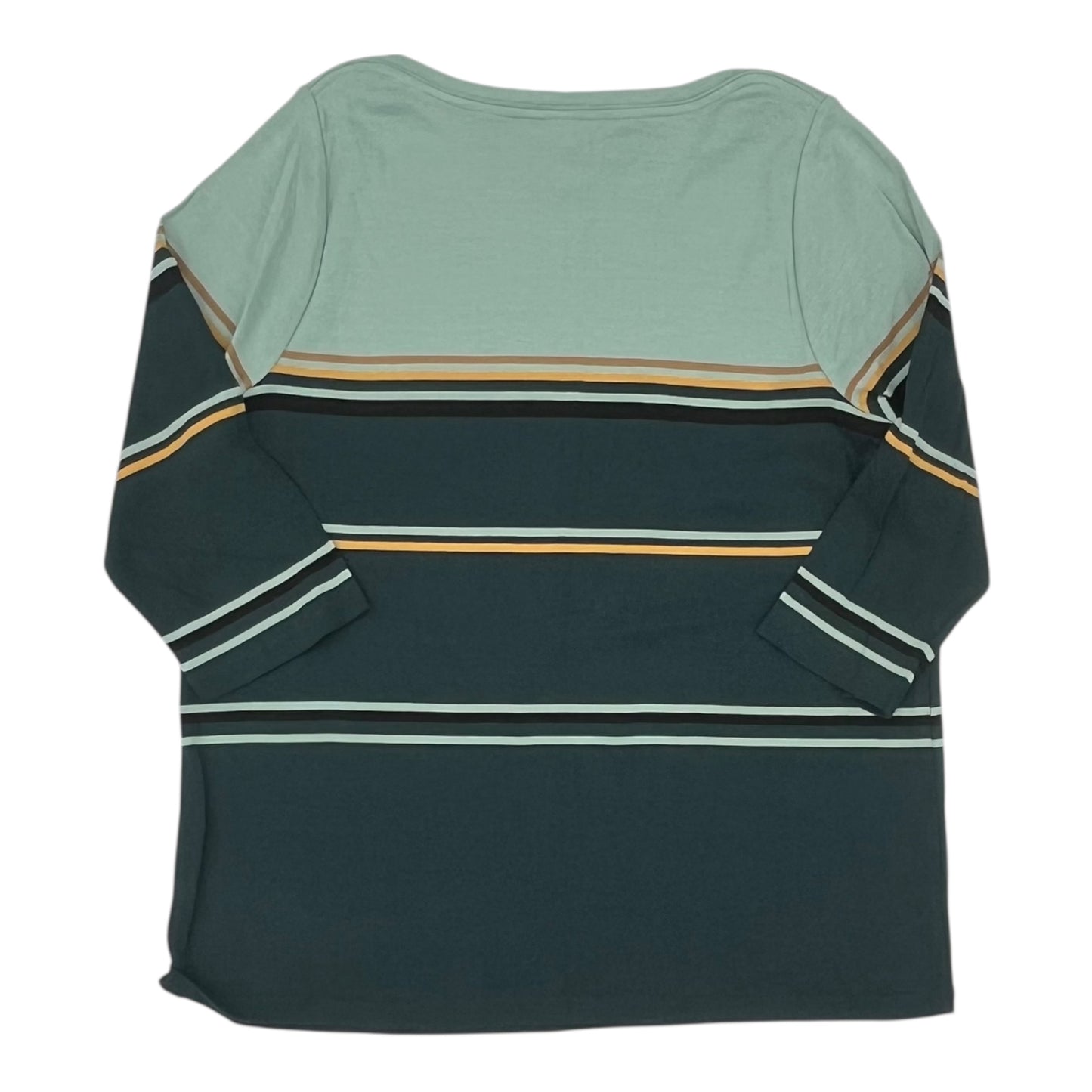 Top 3/4 Sleeve By Cj Banks In Blue, Size:1X