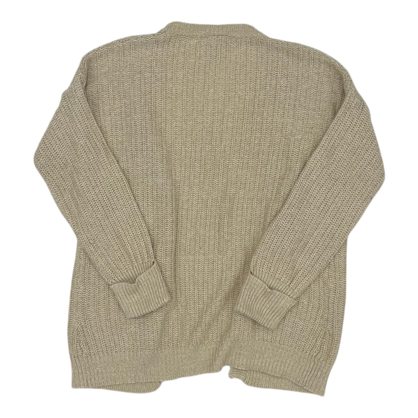 Sweater Cardigan By Daytrip In Tan, Size:M