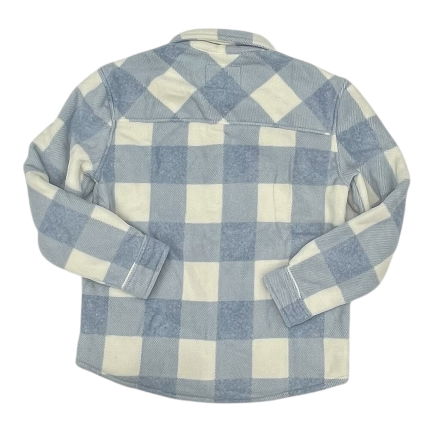 Jacket Shirt By Sage In Blue & Cream, Size:S