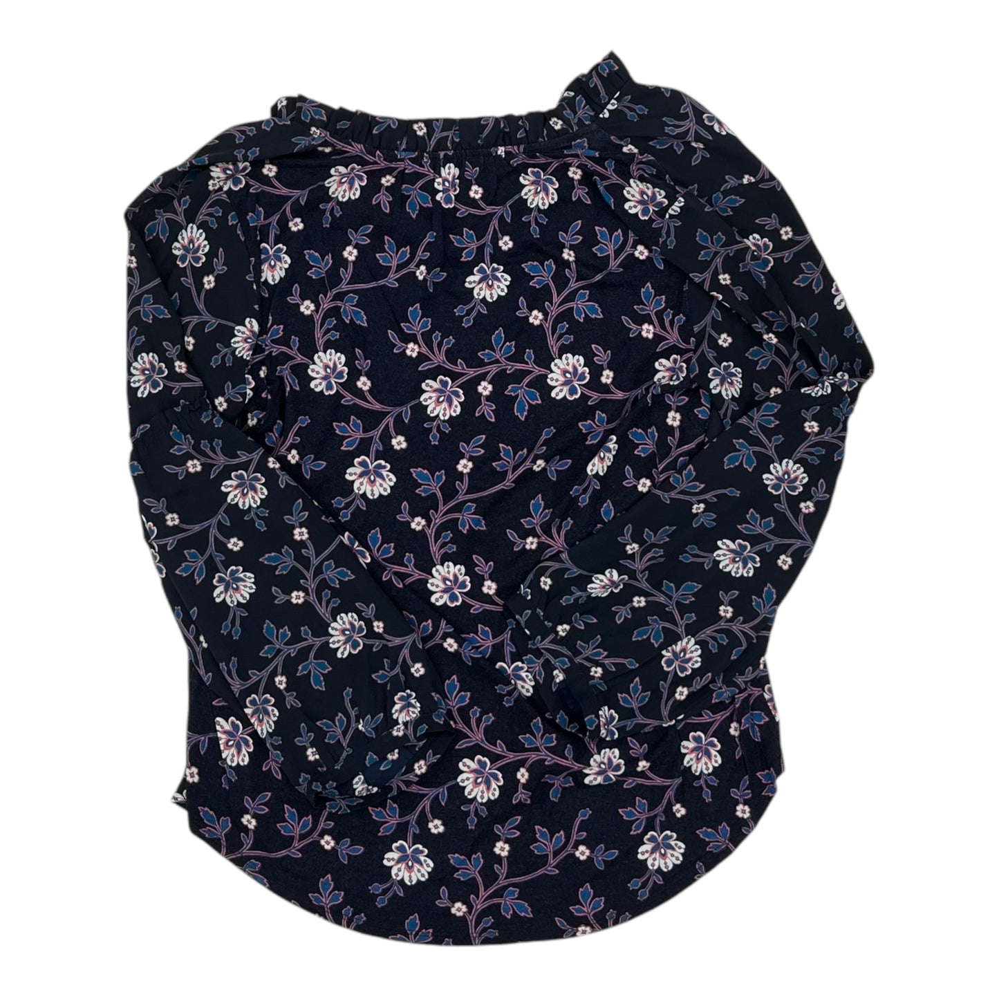 Blouse Ls By Loft In Blue, Size:M