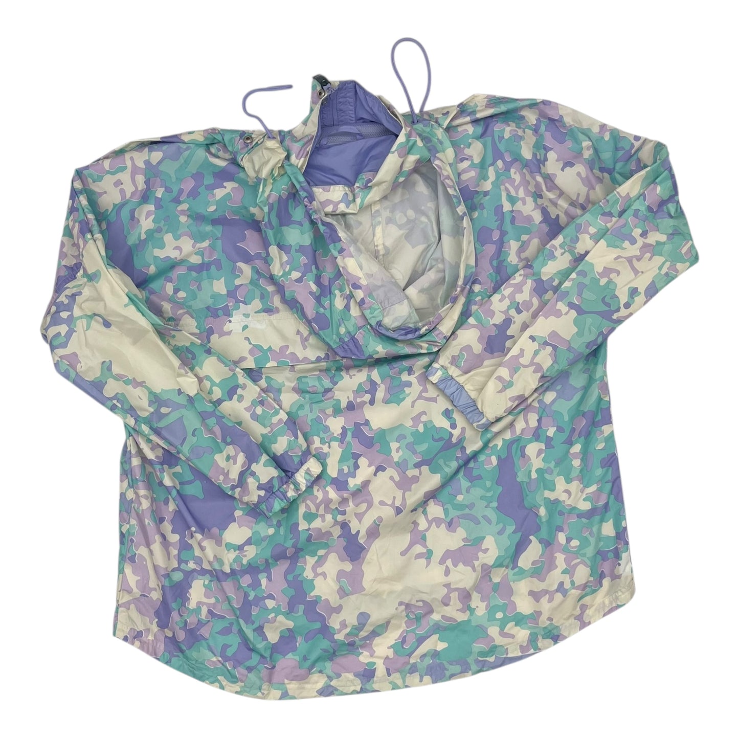 Jacket Windbreaker By Lauren James In Cream & Purple, Size:Xl