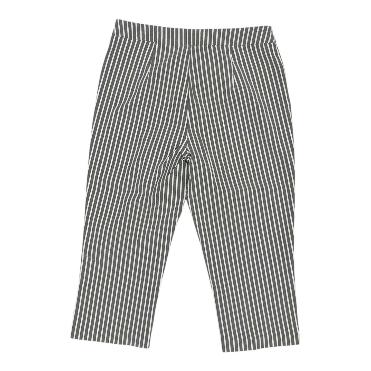 Pants Cropped By Cme In Grey & White, Size:L