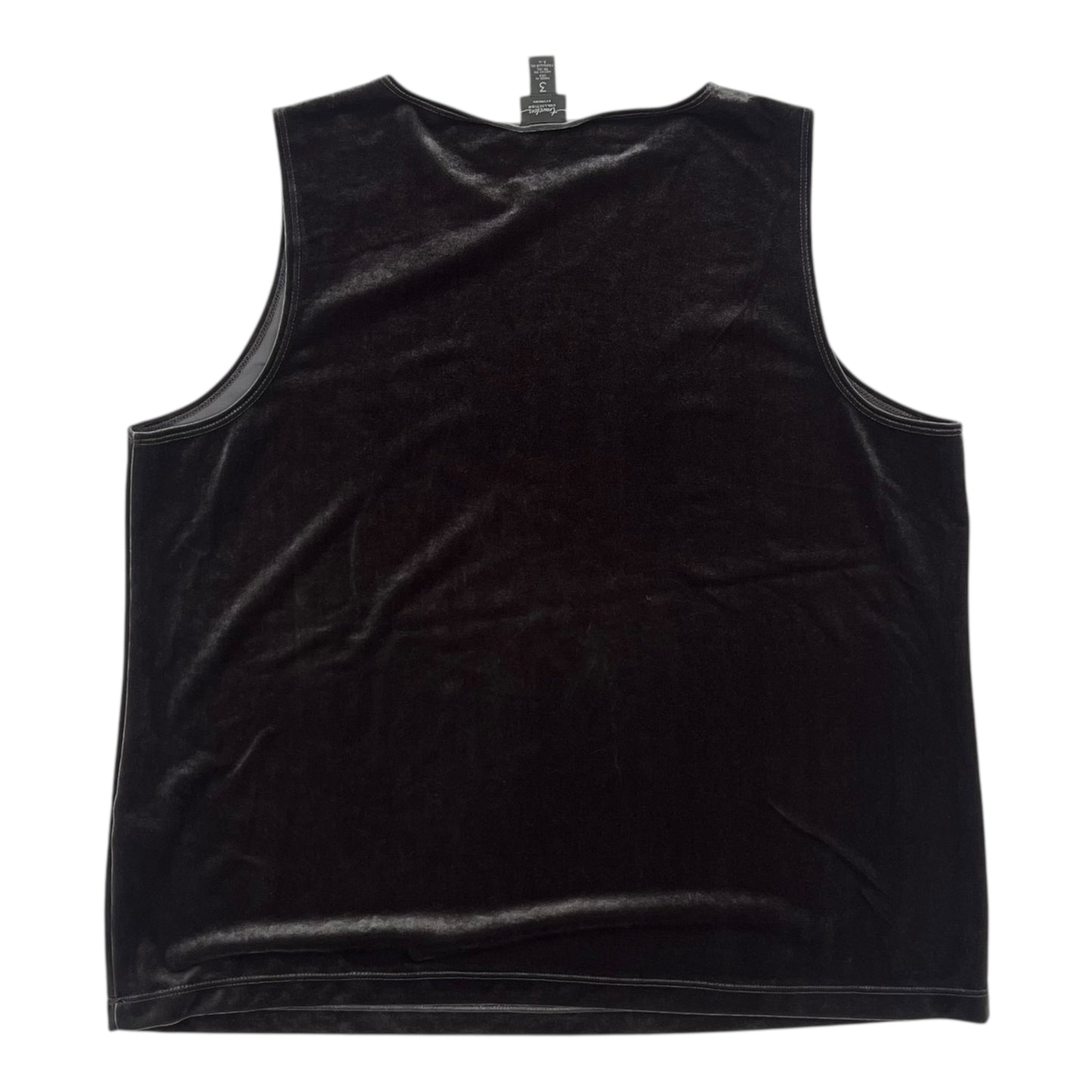 Blouse Sleeveless By Chicos In Grey, Size:Xl