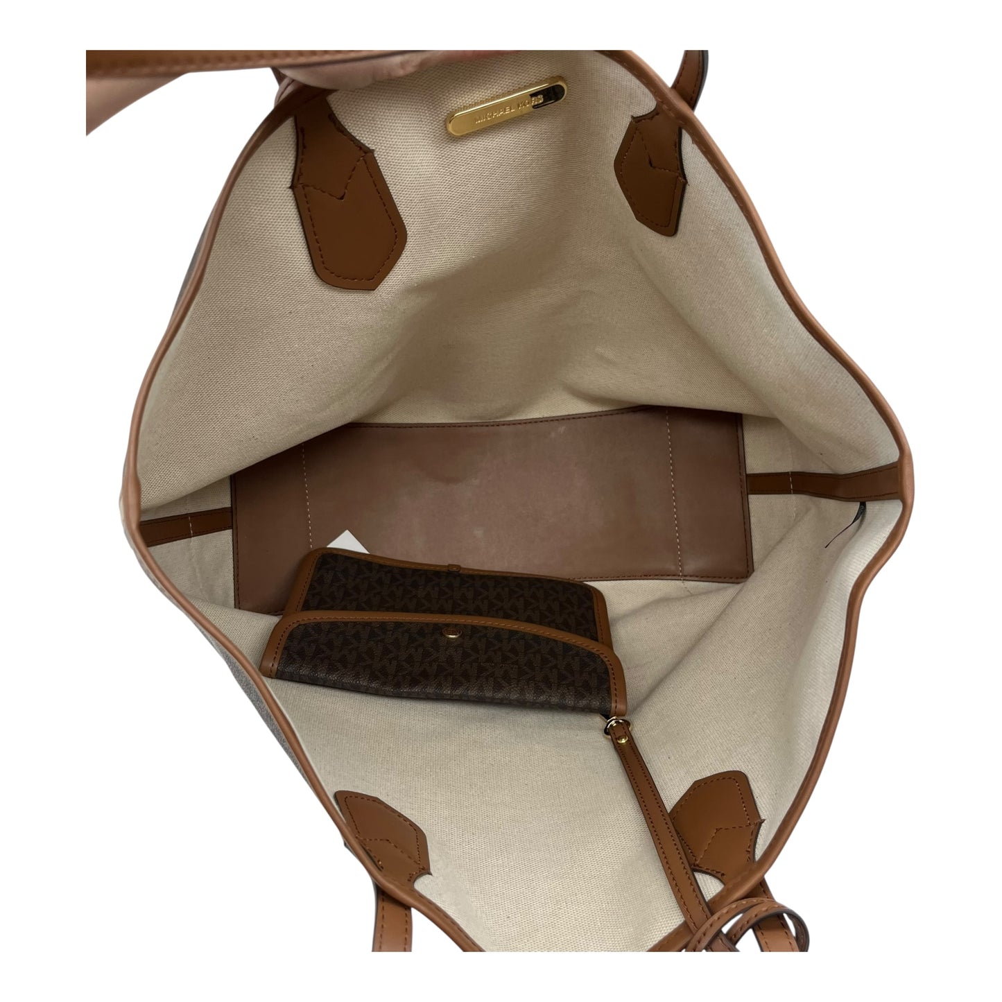 Handbag Designer By Michael Kors In Brown, Size:Large