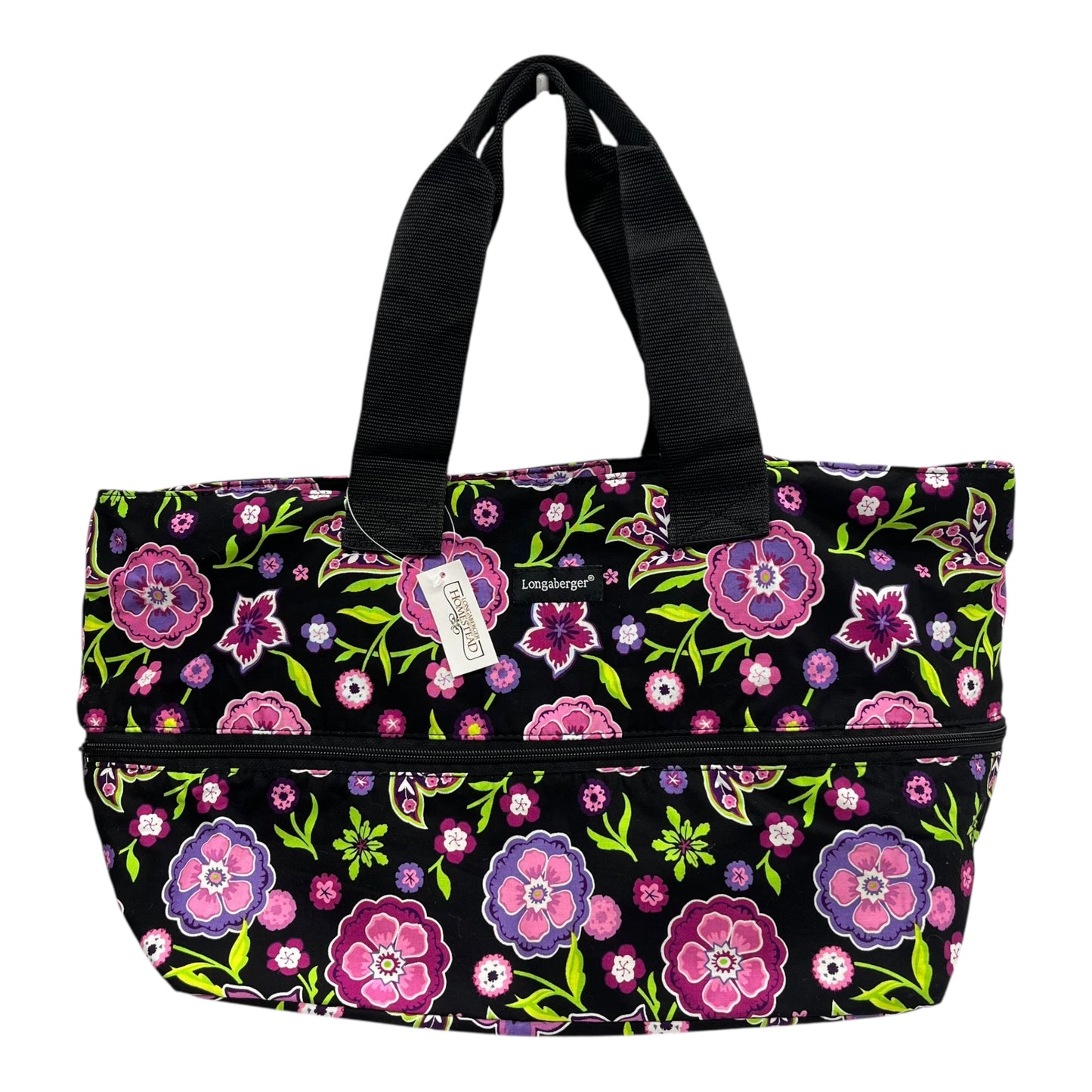 Handbag By Clothes Mentor In Black & Pink, Size:Large