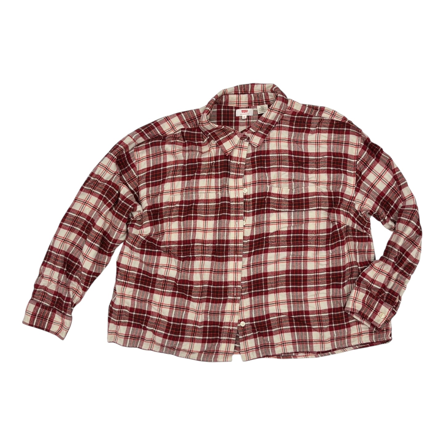 Top Ls By Levis In Cream & Red, Size:2X