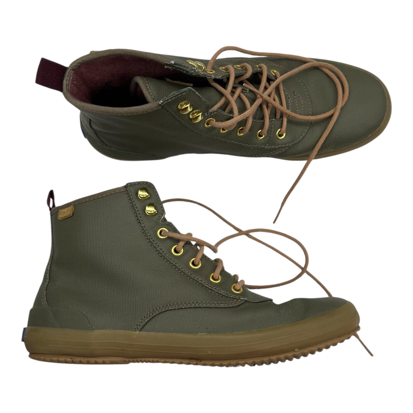 Boots Ankle Flats By Keds In Green, Size:9