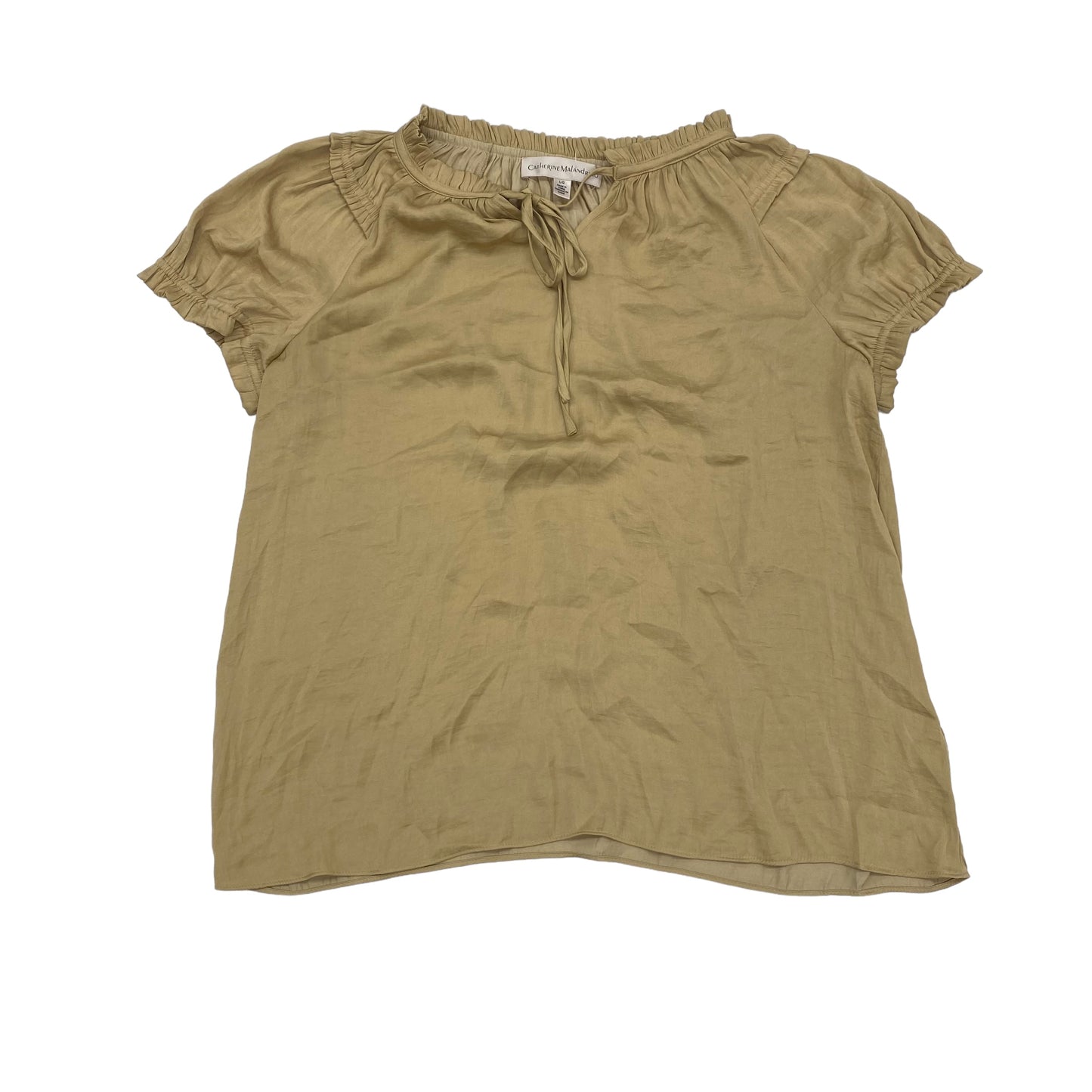TAN BLOUSE SS by CATHERINE MALANDRINO Size:L