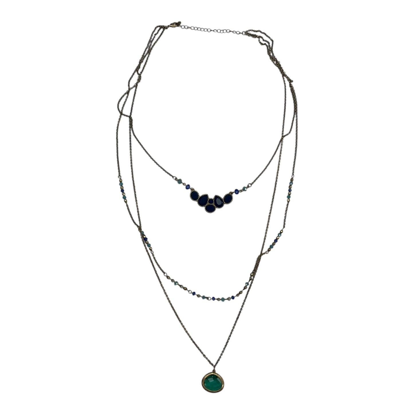 Necklace Layered By Clothes Mentor In Blue & Gold
